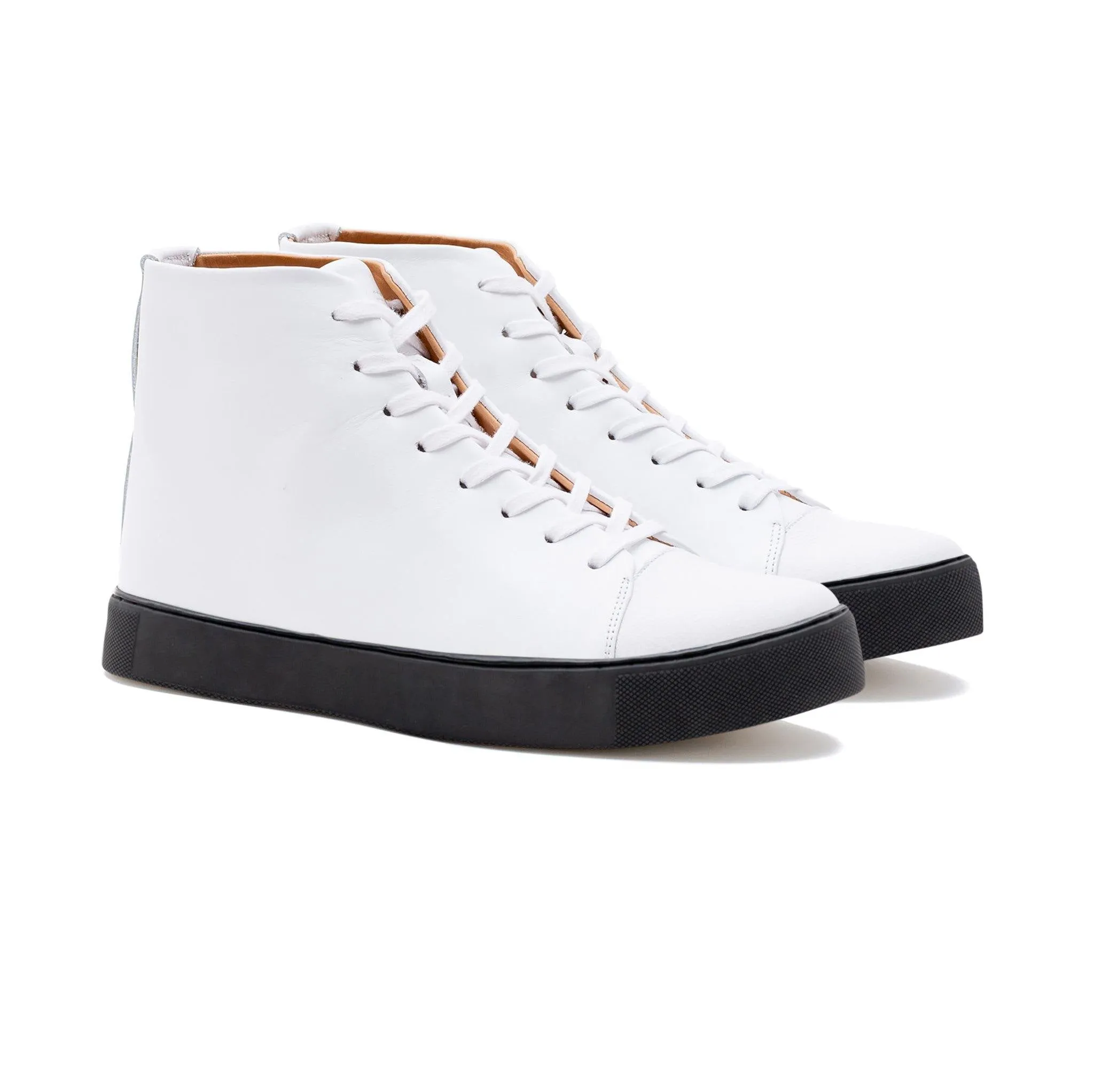 Abington Hi Toe Cap - Toute en veau blanc