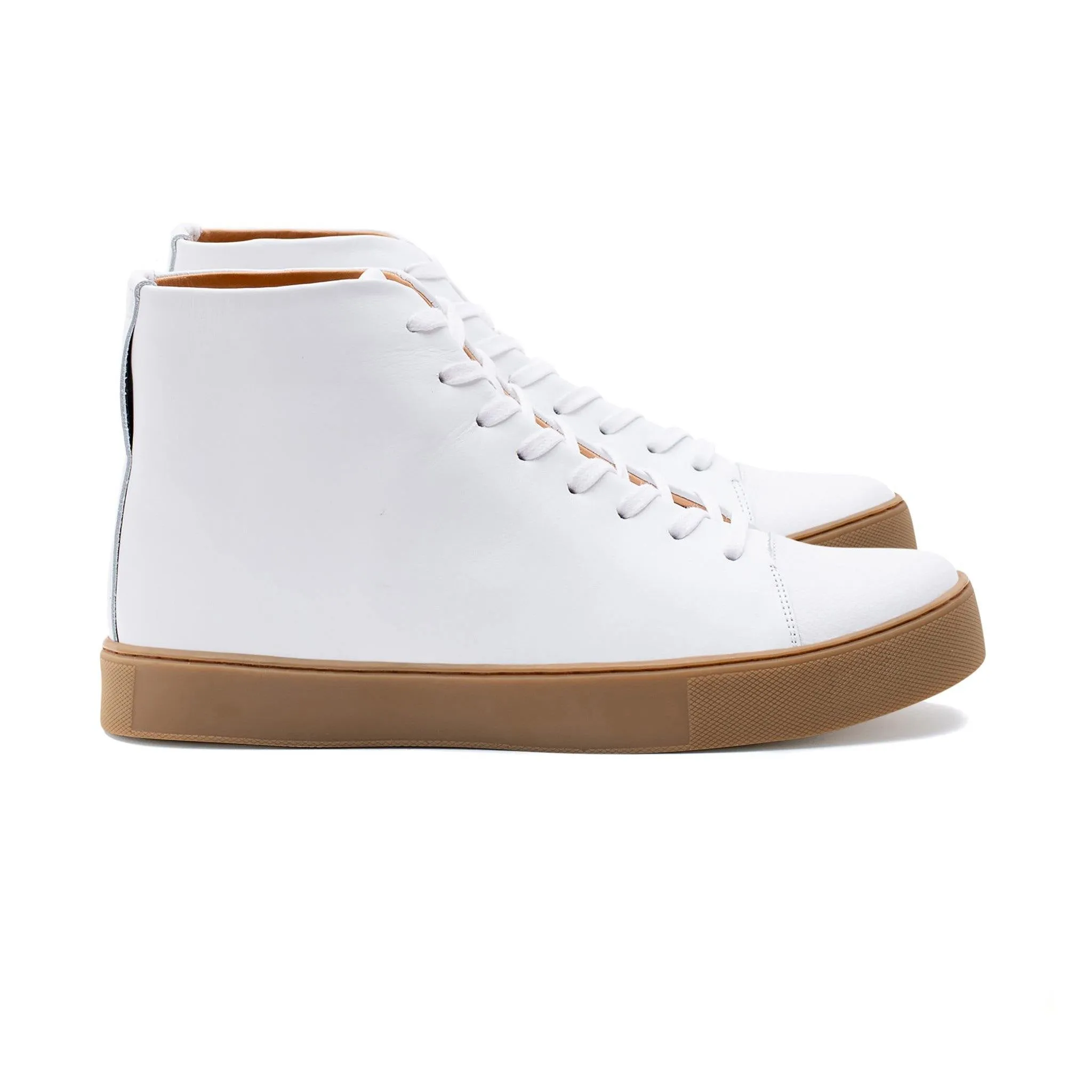 Abington Hi Toe Cap - Toute en veau blanc