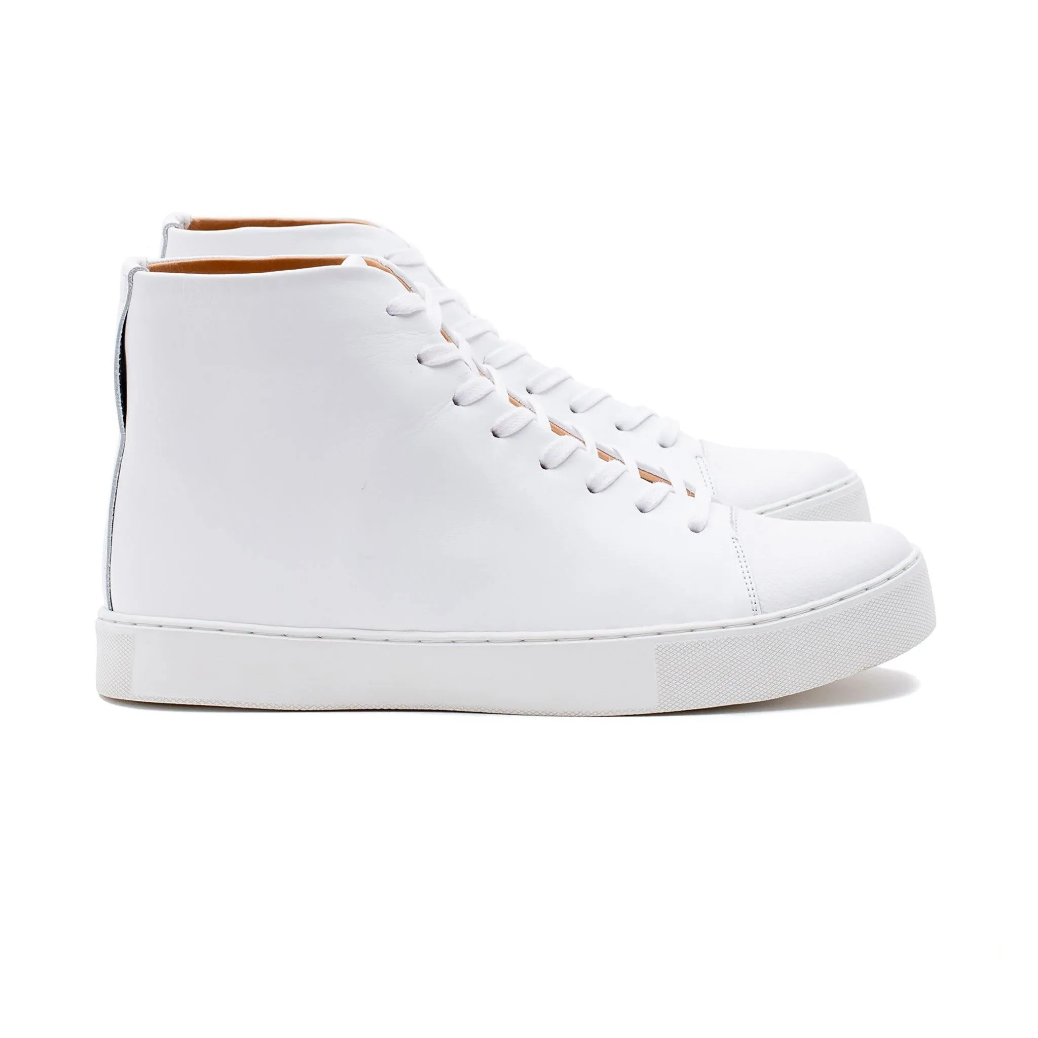 Abington Hi Toe Cap - Toute en veau blanc