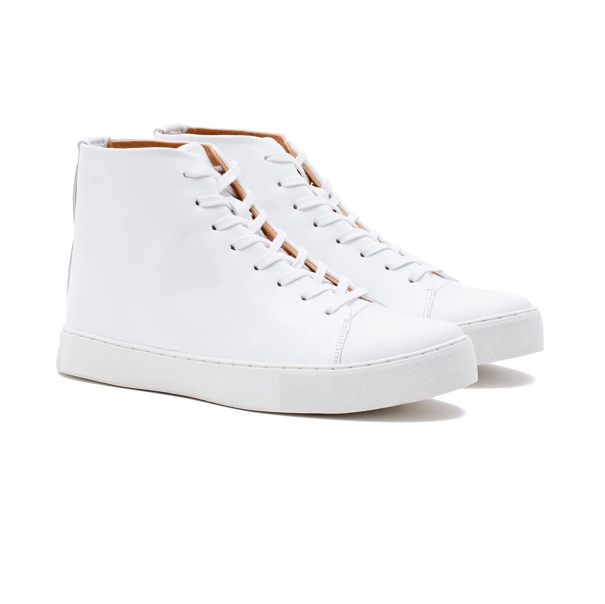 Abington Hi Toe Cap - Toute en veau blanc