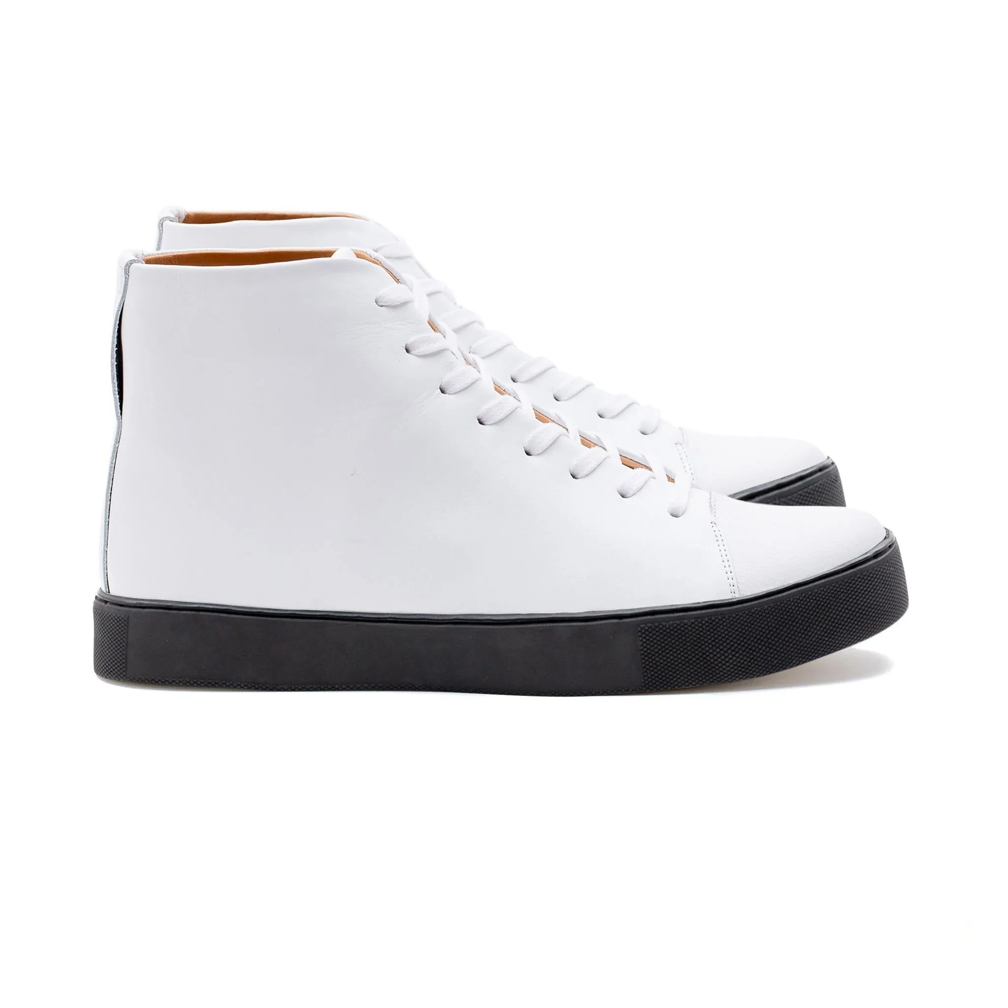 Abington Hi Toe Cap - Toute en veau blanc