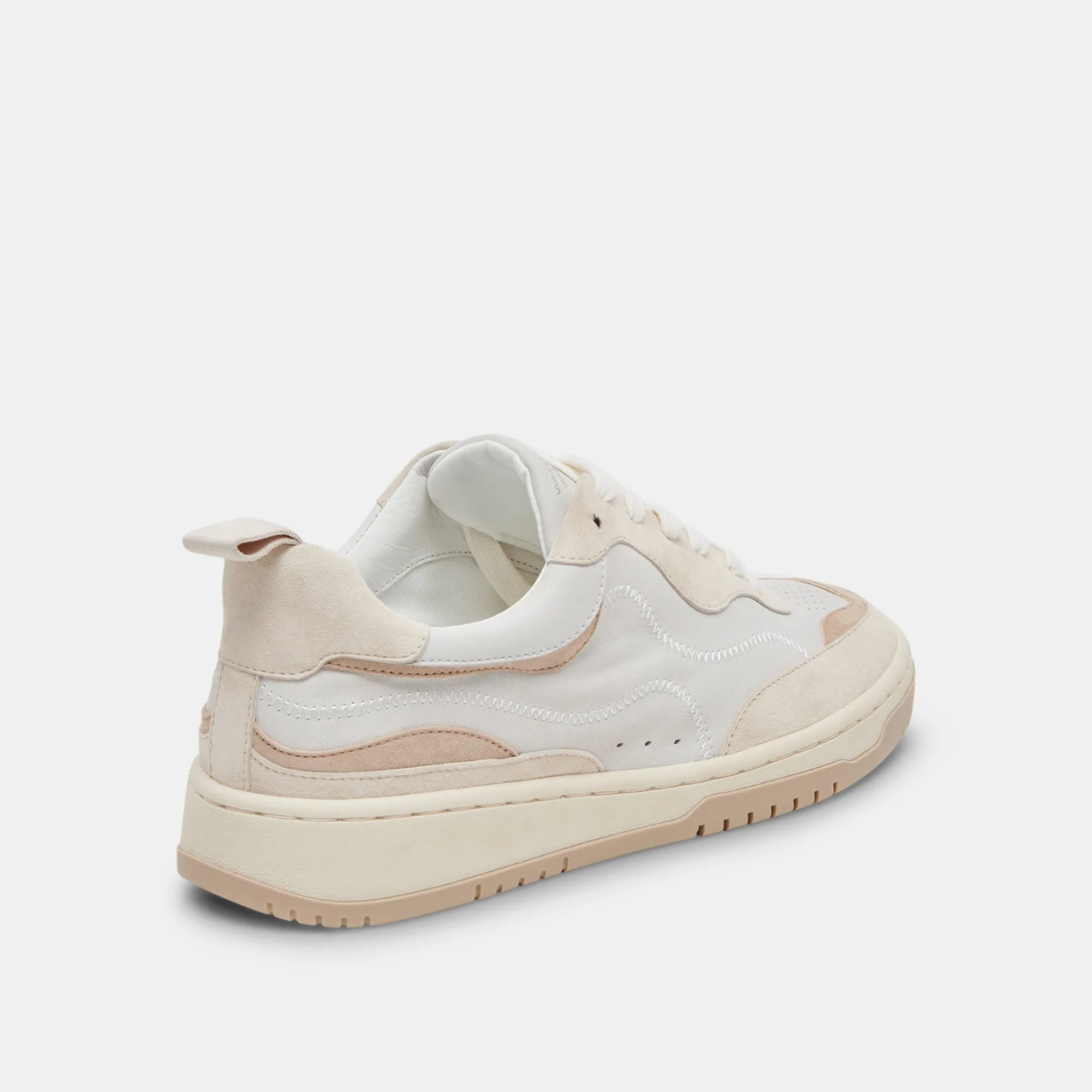 ADELLA SNEAKERS BLANC DUNE CUIR