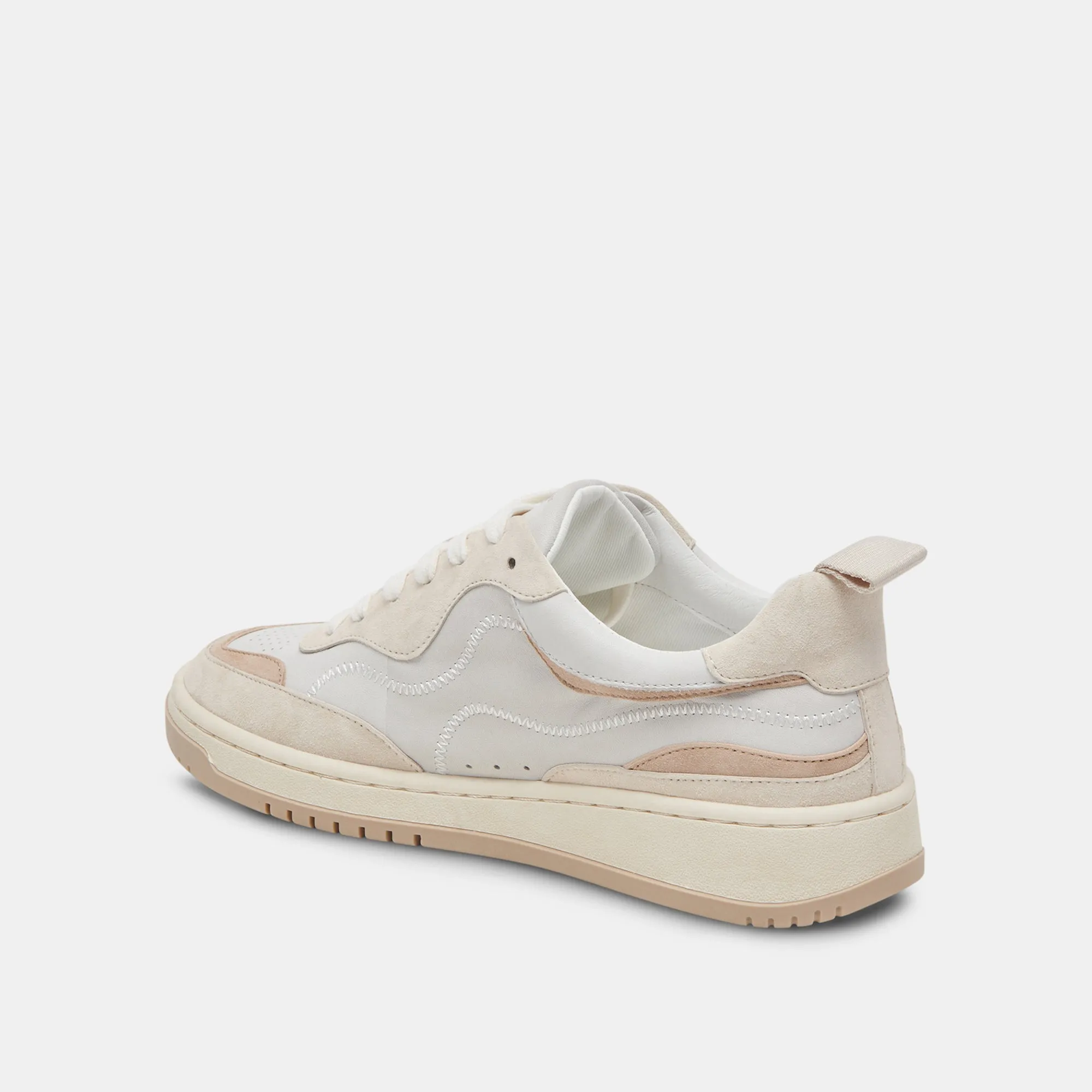ADELLA SNEAKERS BLANC DUNE CUIR