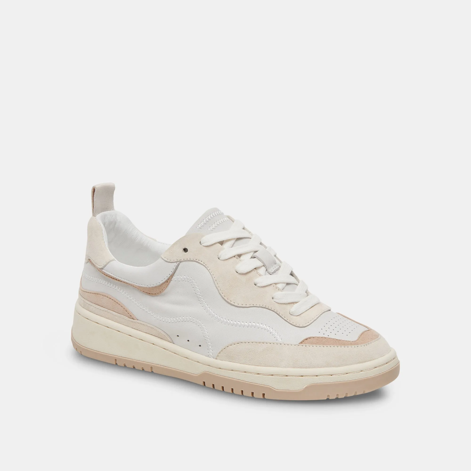 ADELLA SNEAKERS BLANC DUNE CUIR