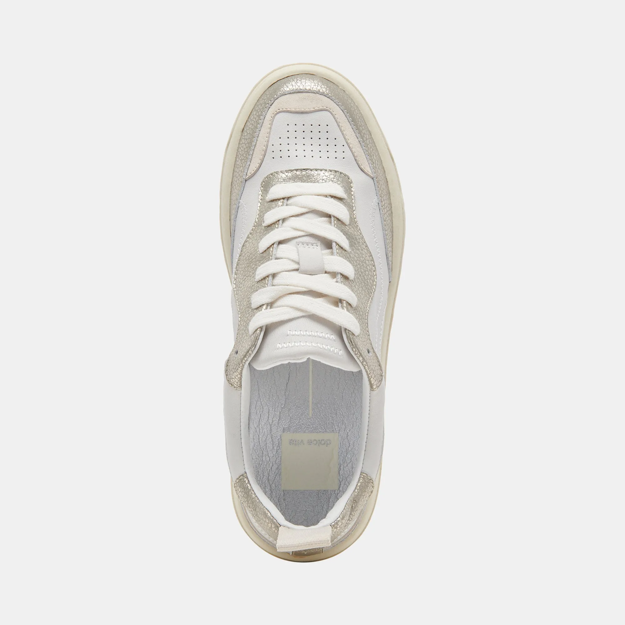 ADELLA SNEAKERS CUIR BLANC OR