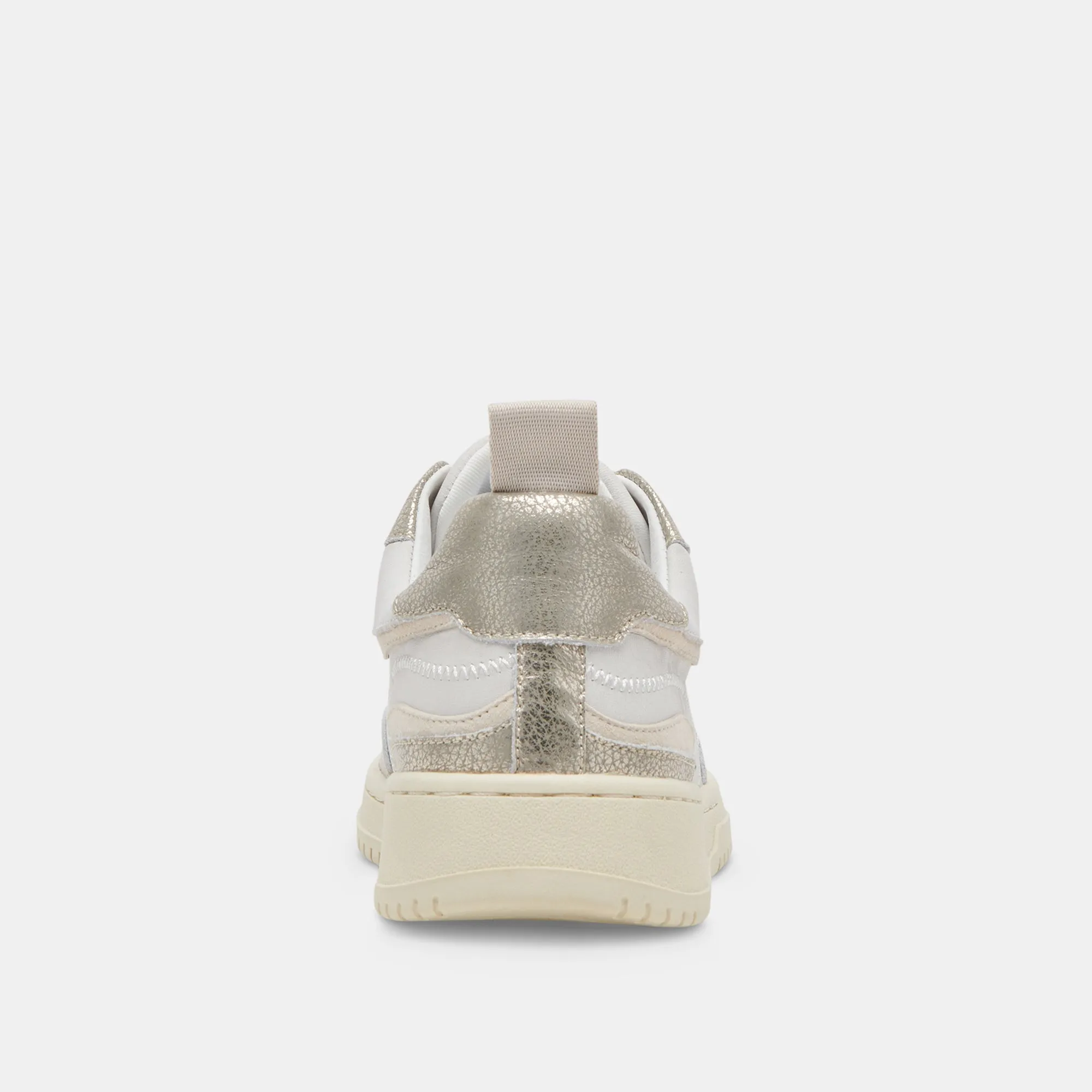ADELLA SNEAKERS CUIR BLANC OR