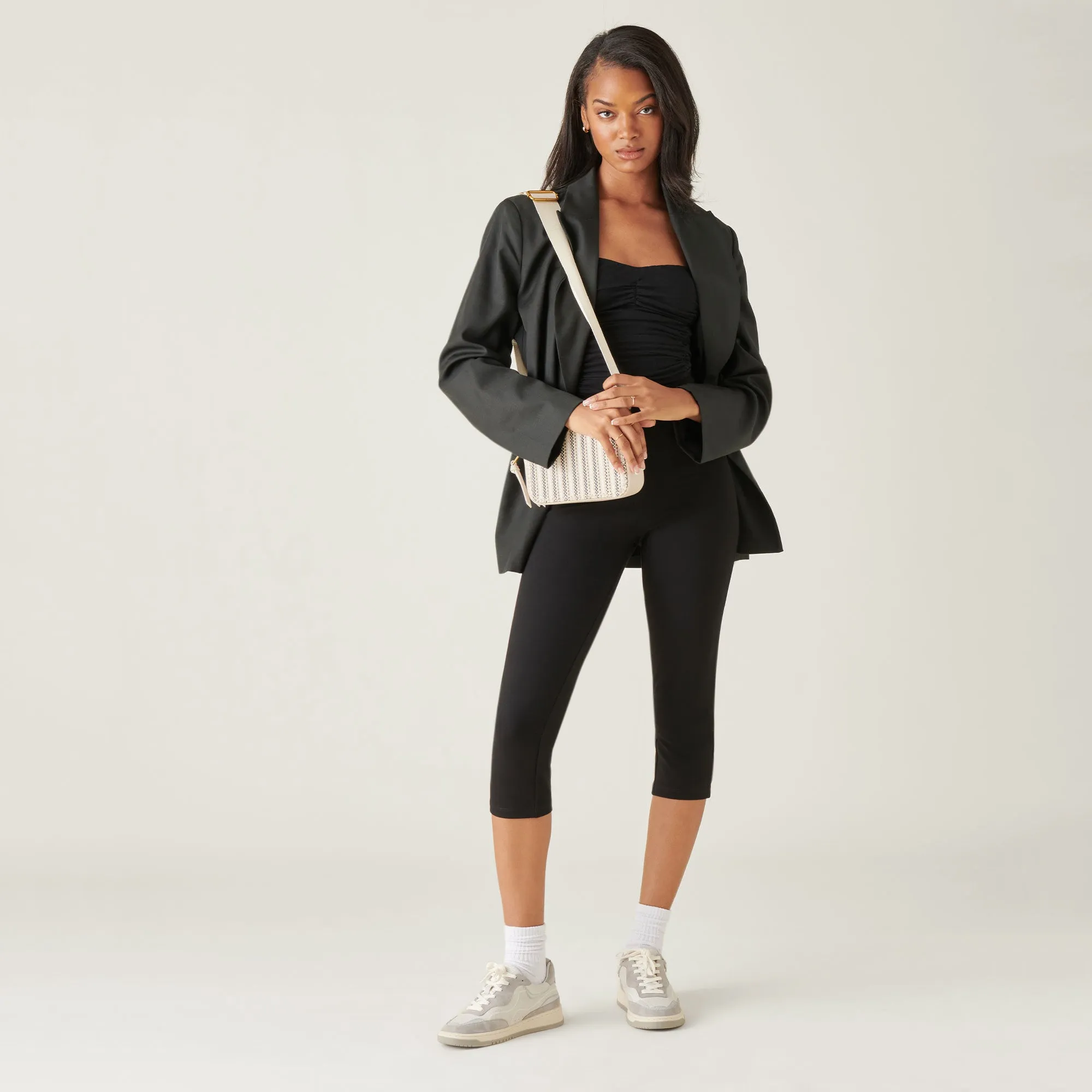 ADELLA SNEAKERS BLANC GRIS CUIR