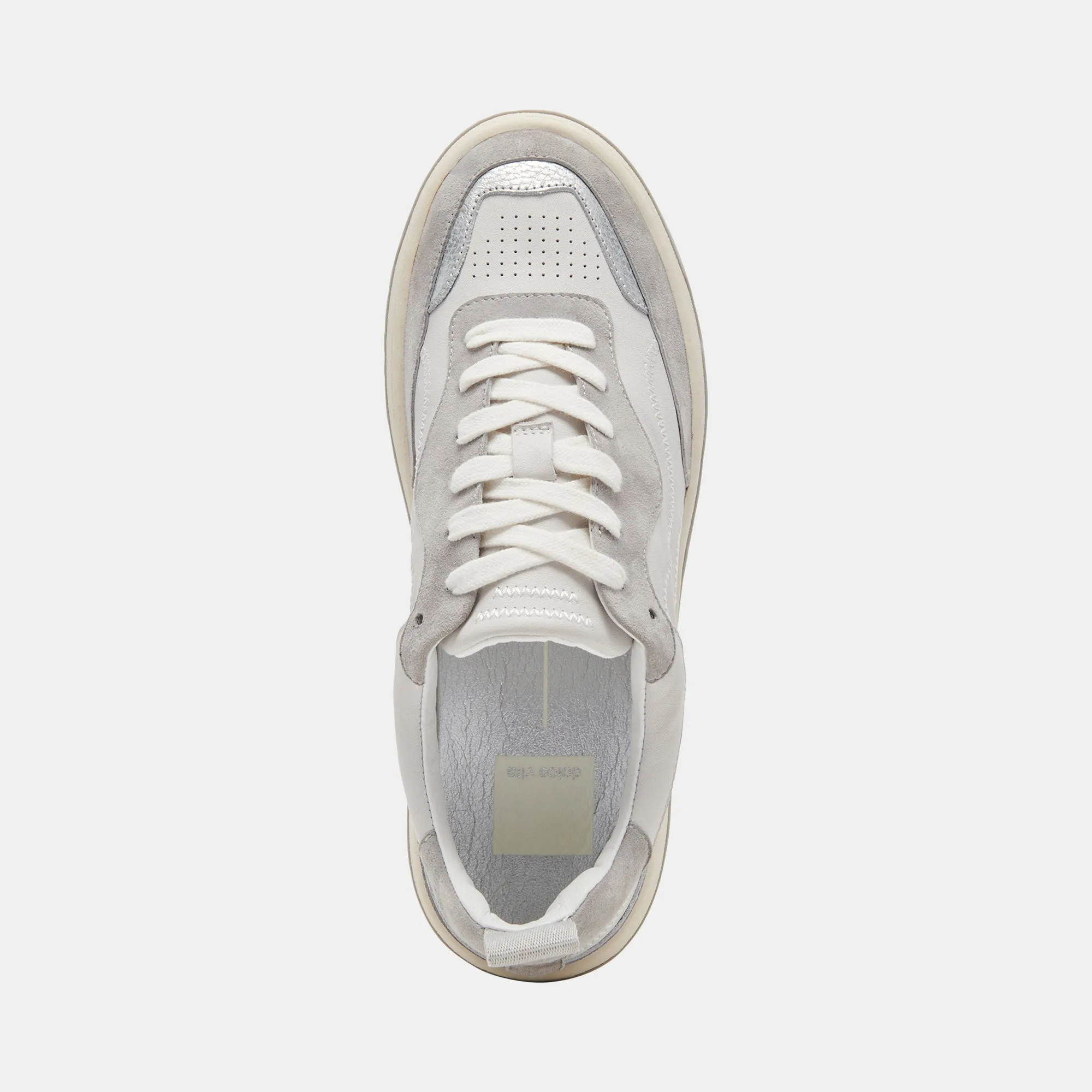 ADELLA SNEAKERS BLANC GRIS CUIR
