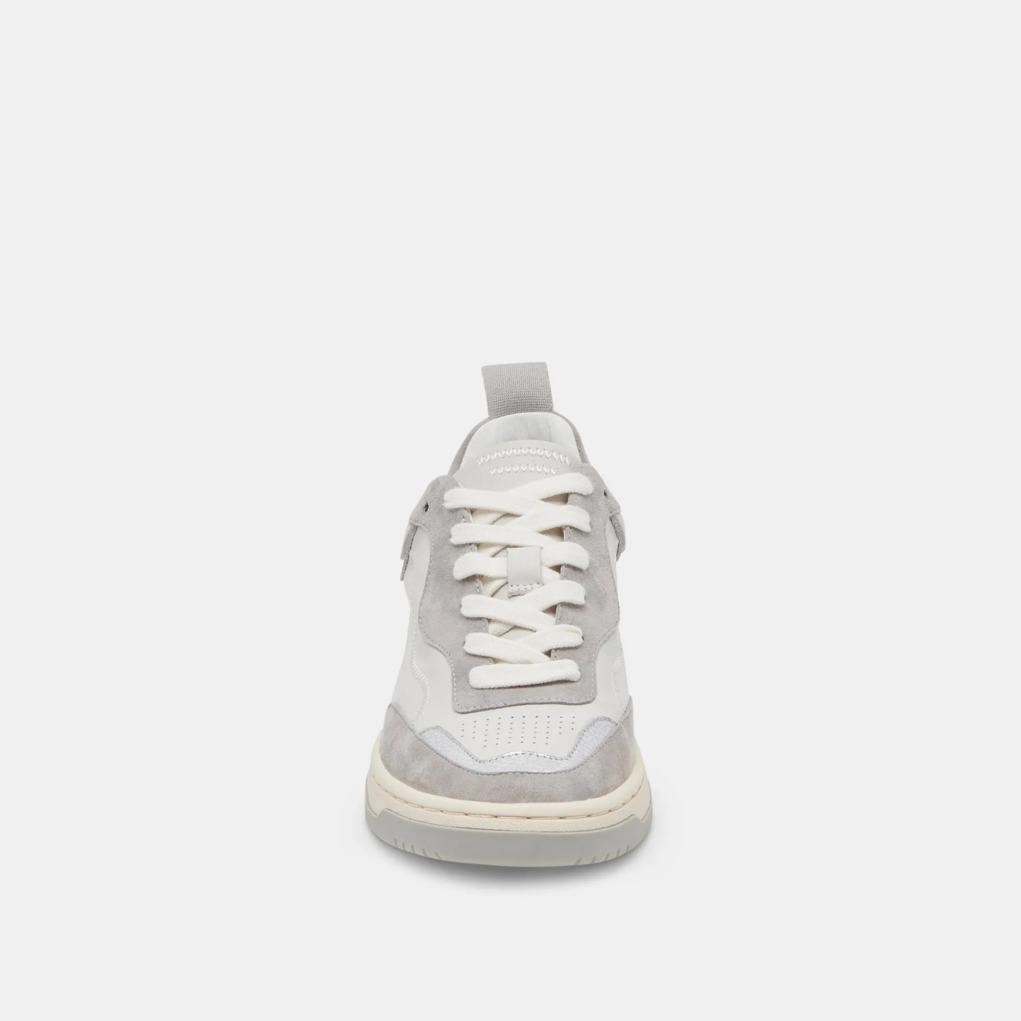 ADELLA SNEAKERS BLANC GRIS CUIR