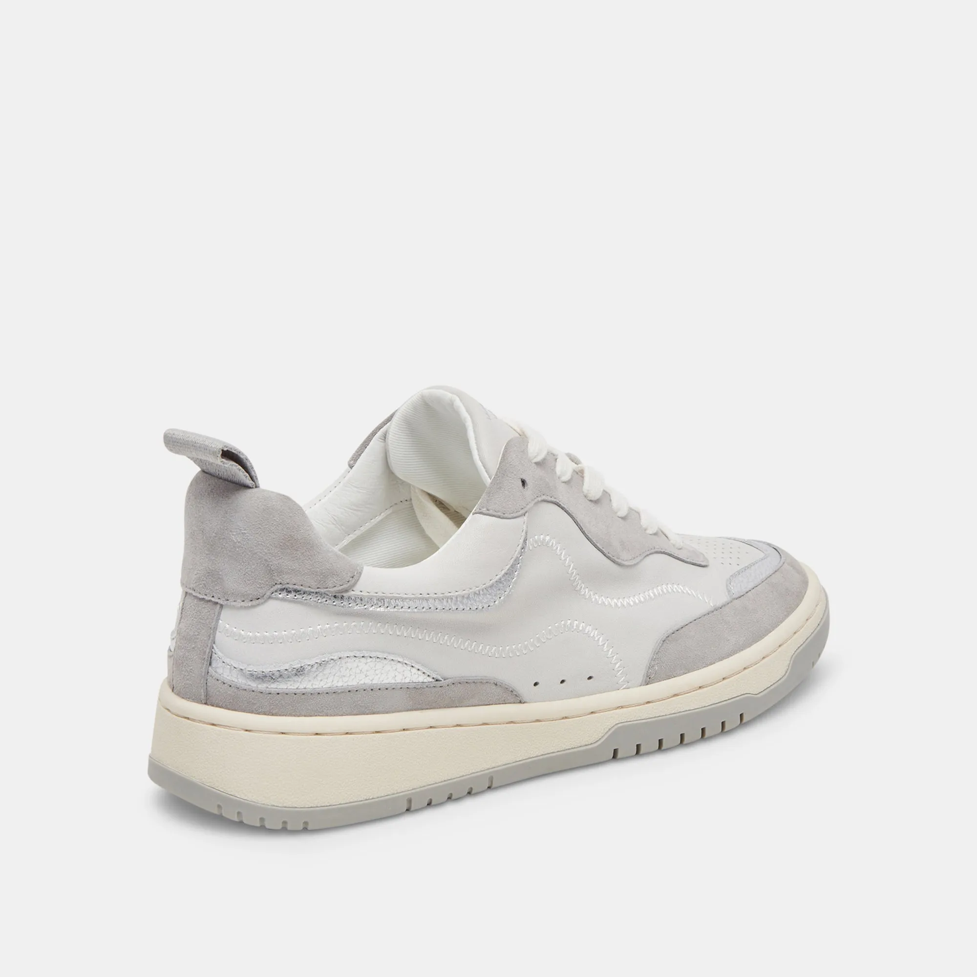 ADELLA SNEAKERS BLANC GRIS CUIR
