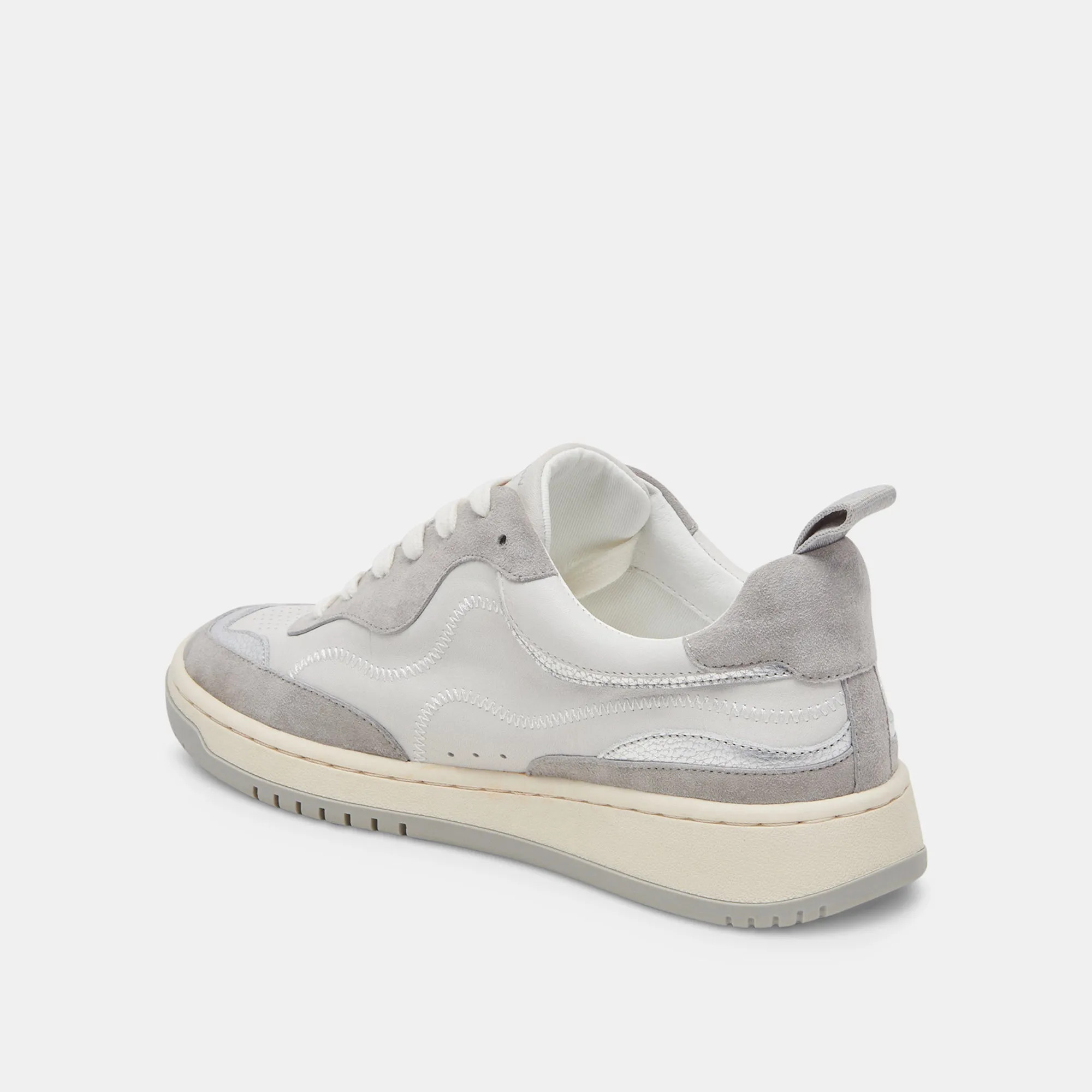 ADELLA SNEAKERS BLANC GRIS CUIR
