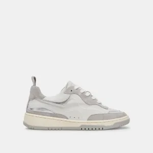 ADELLA SNEAKERS BLANC GRIS CUIR