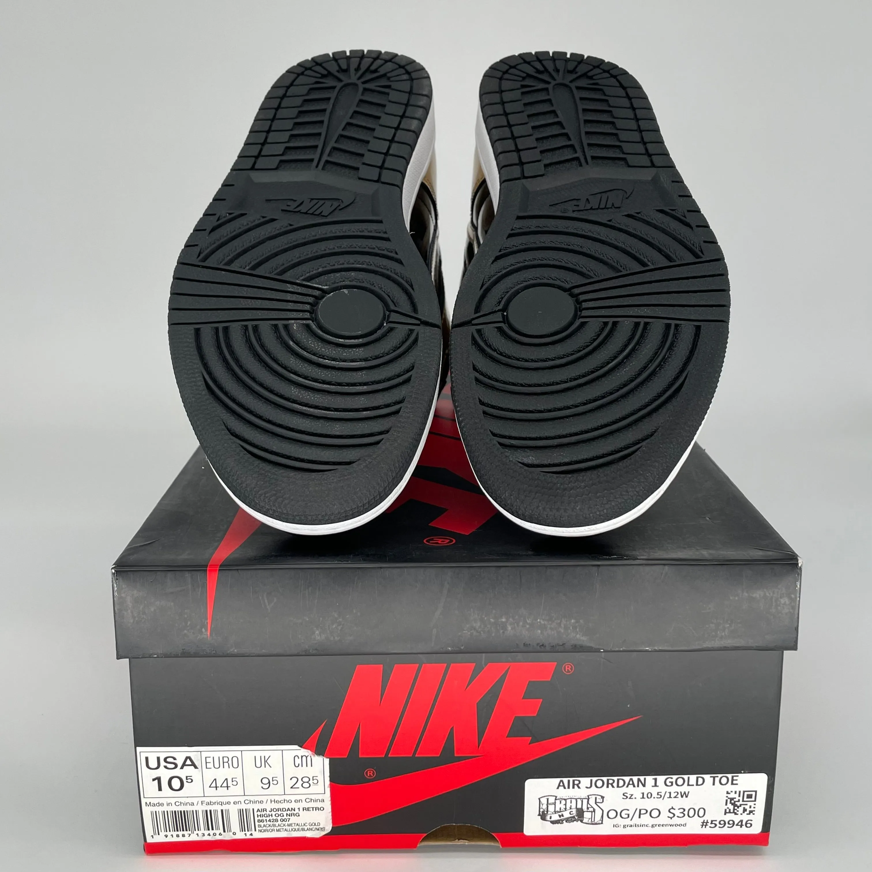 AIR JORDAN 1 ORTEIL DORÉ TAILLE 10.5 861428-007