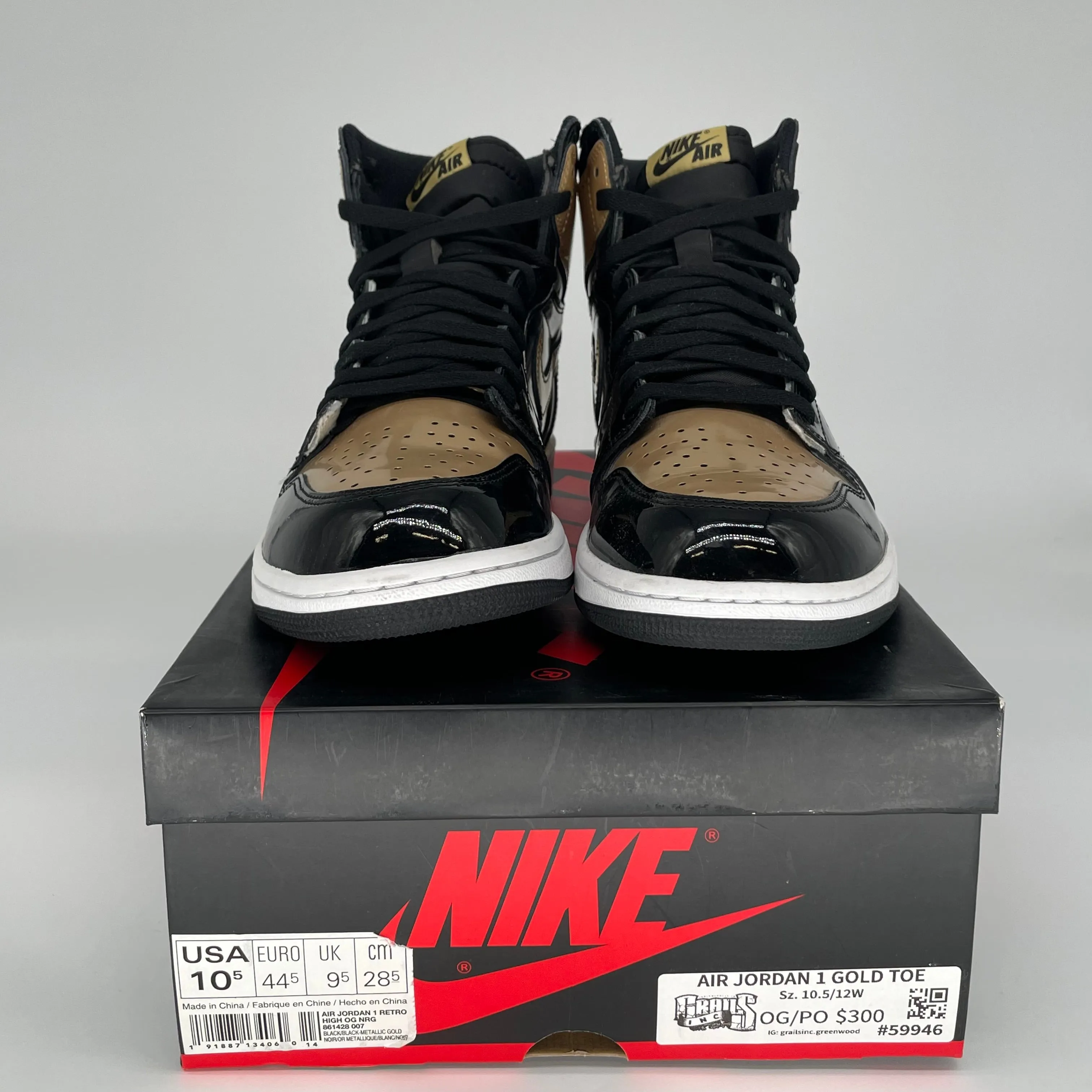 AIR JORDAN 1 ORTEIL DORÉ TAILLE 10.5 861428-007