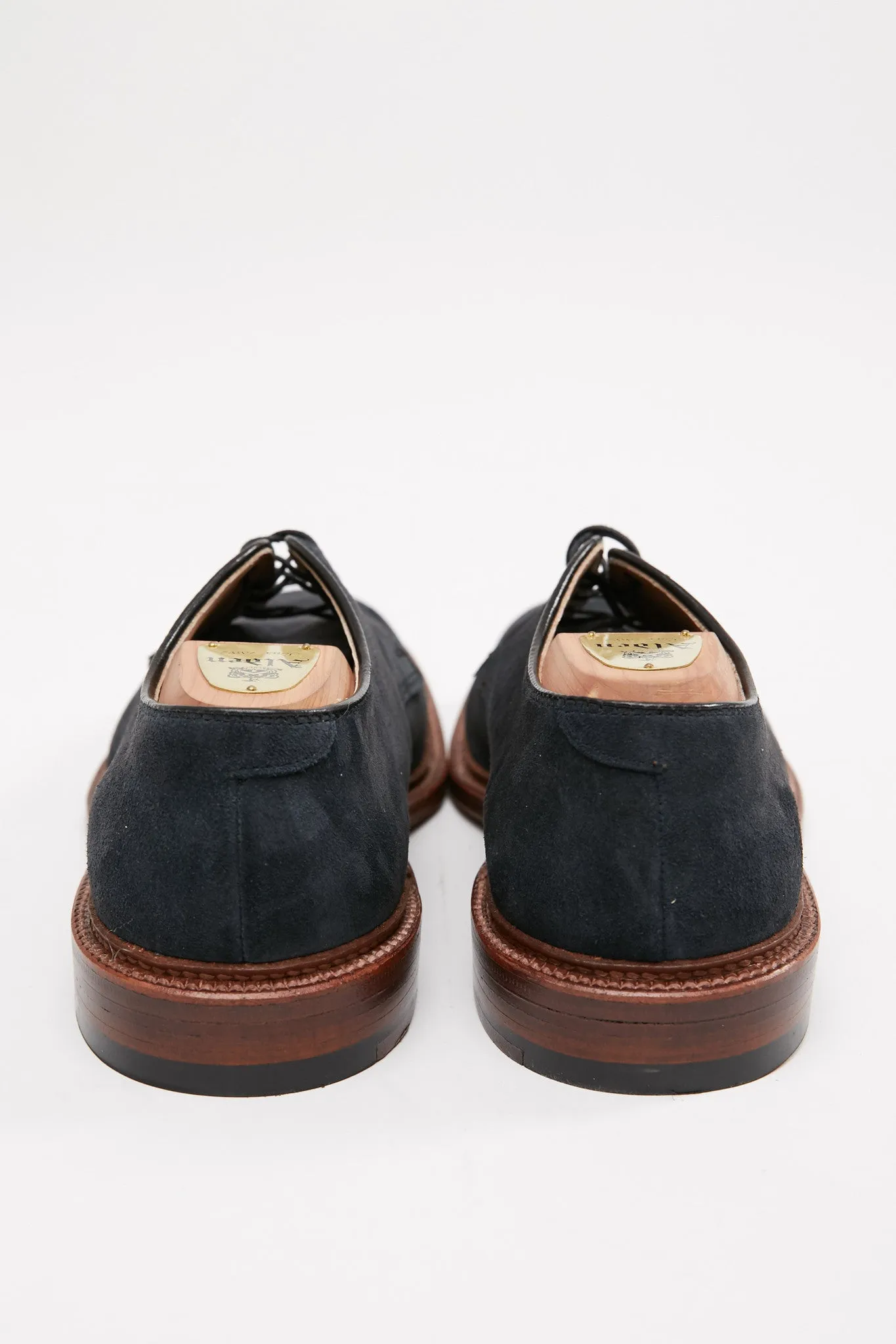 Alden Plain Toe Blucher Suède Marine #29331F