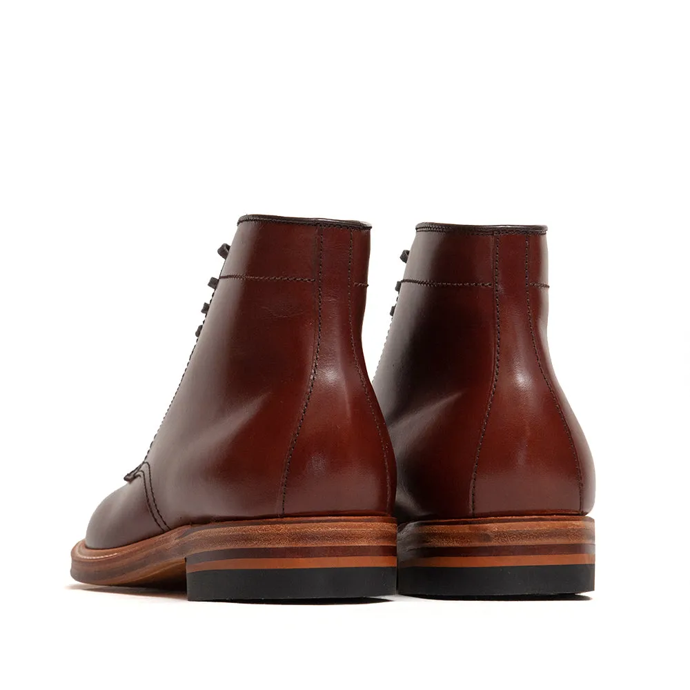 Bottes Blucher Alden à bout rond en cuir navy marron noyer Annonay