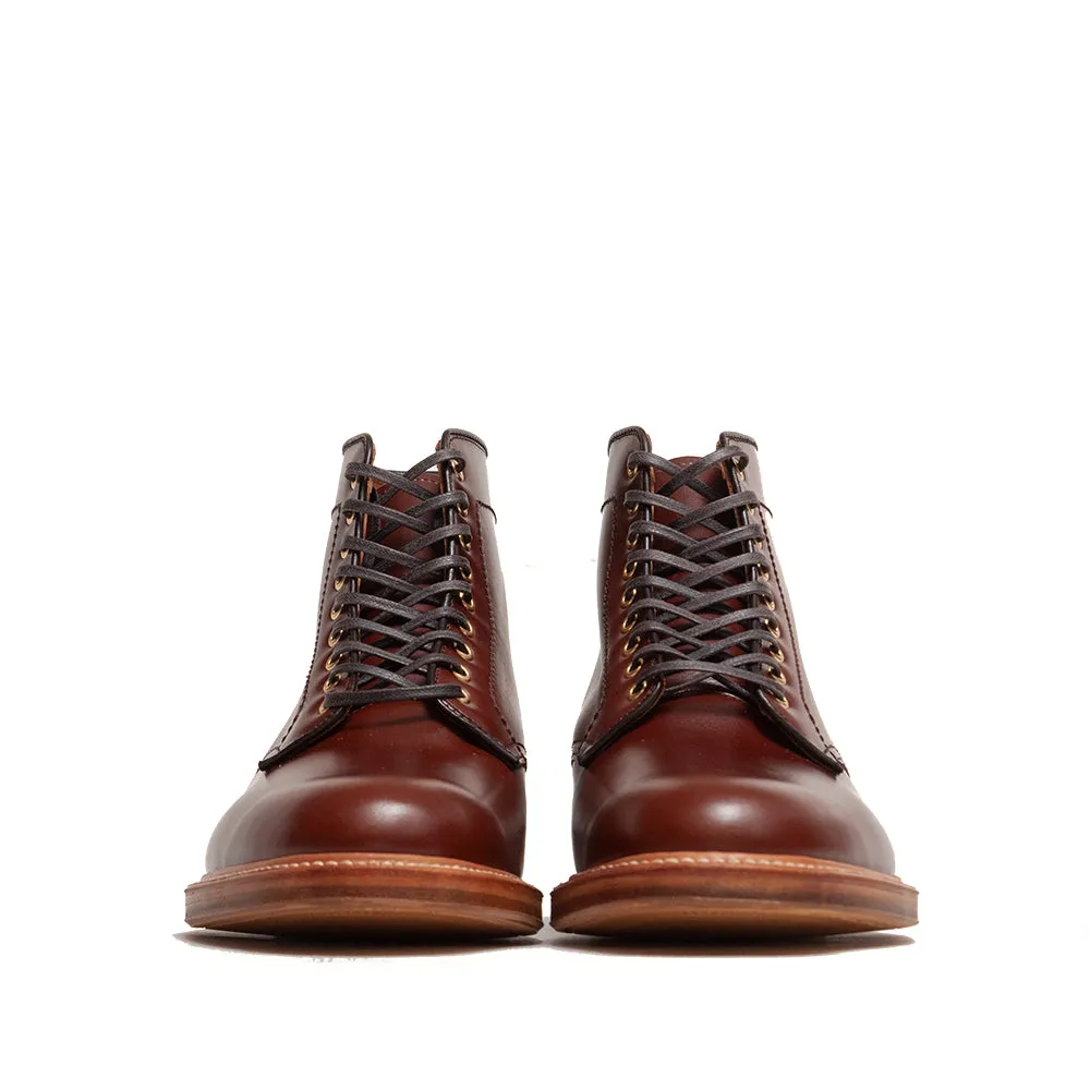 Bottes Blucher Alden à bout rond en cuir navy marron noyer Annonay