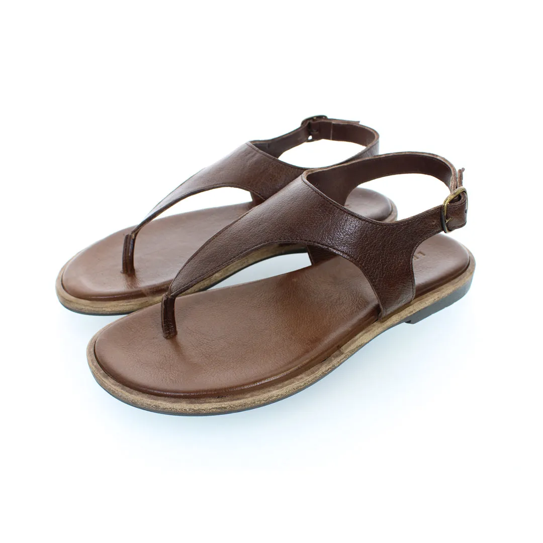 SANDALES ALESSANDRIA EN ACAJOU