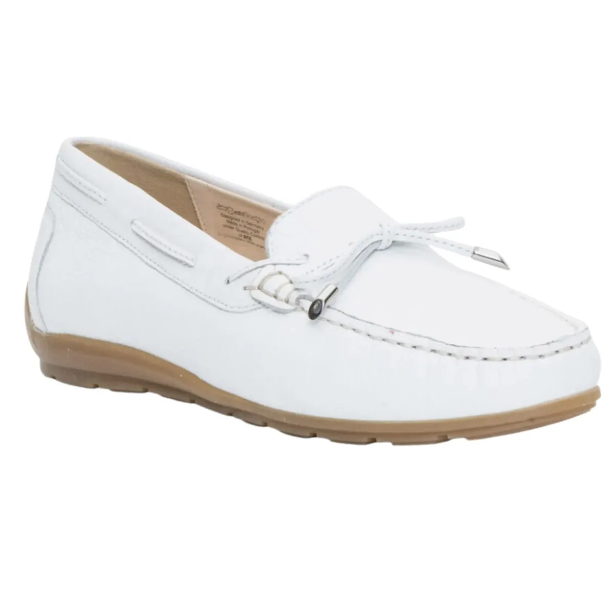 Mocassin de conduite Amarillo pour femme Ara en cuir blanc de veau