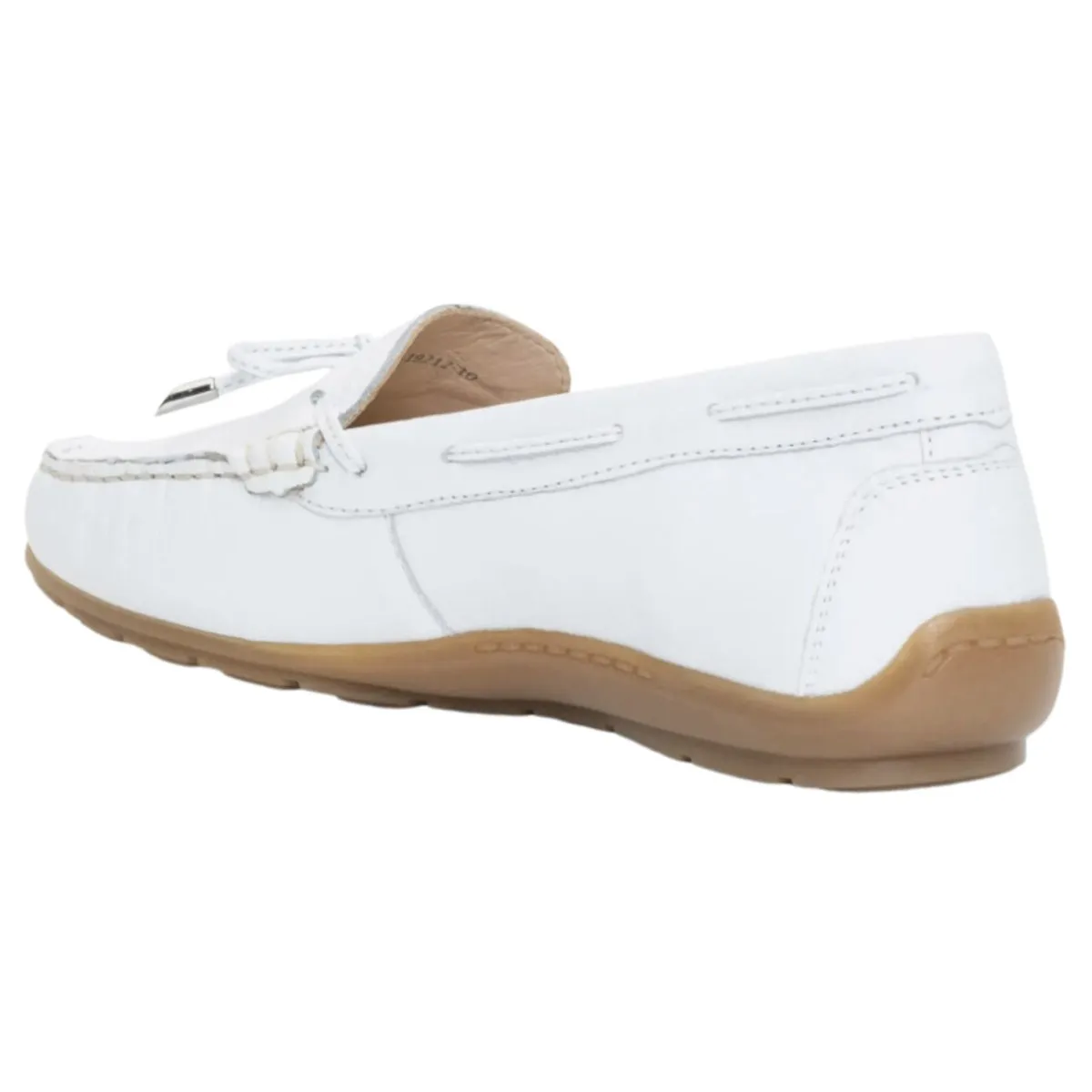 Mocassin de conduite Amarillo pour femme Ara en cuir blanc de veau