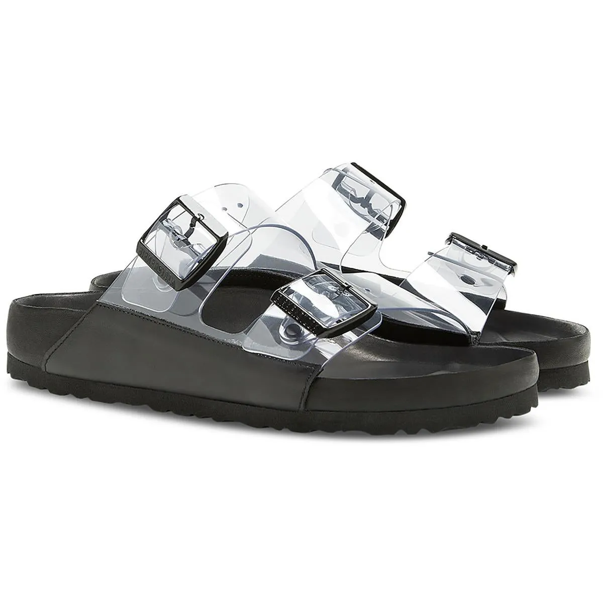 Sandales à glissière pour femmes ARIZONA PVC à bout rond et boucles