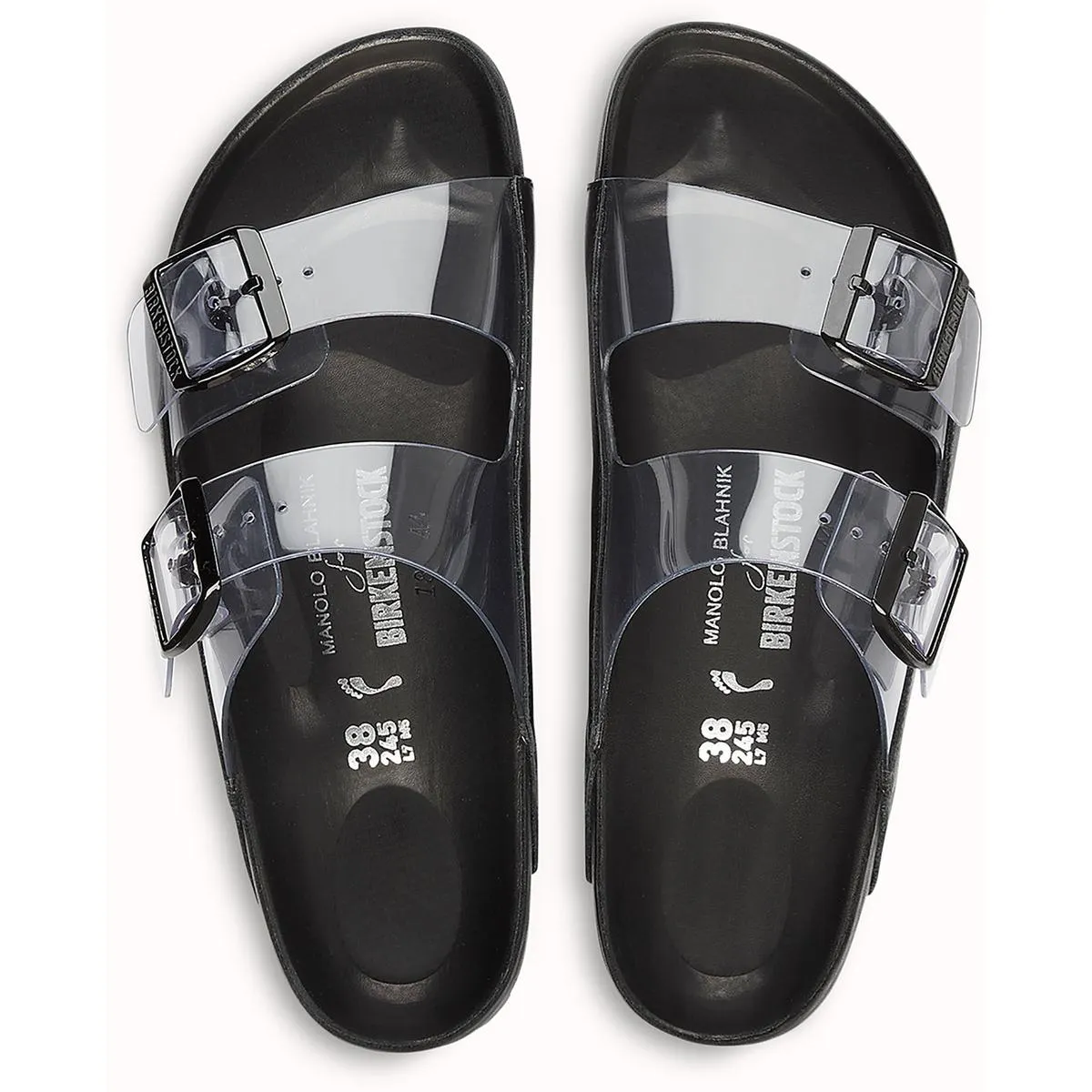 Sandales à glissière pour femmes ARIZONA PVC à bout rond et boucles
