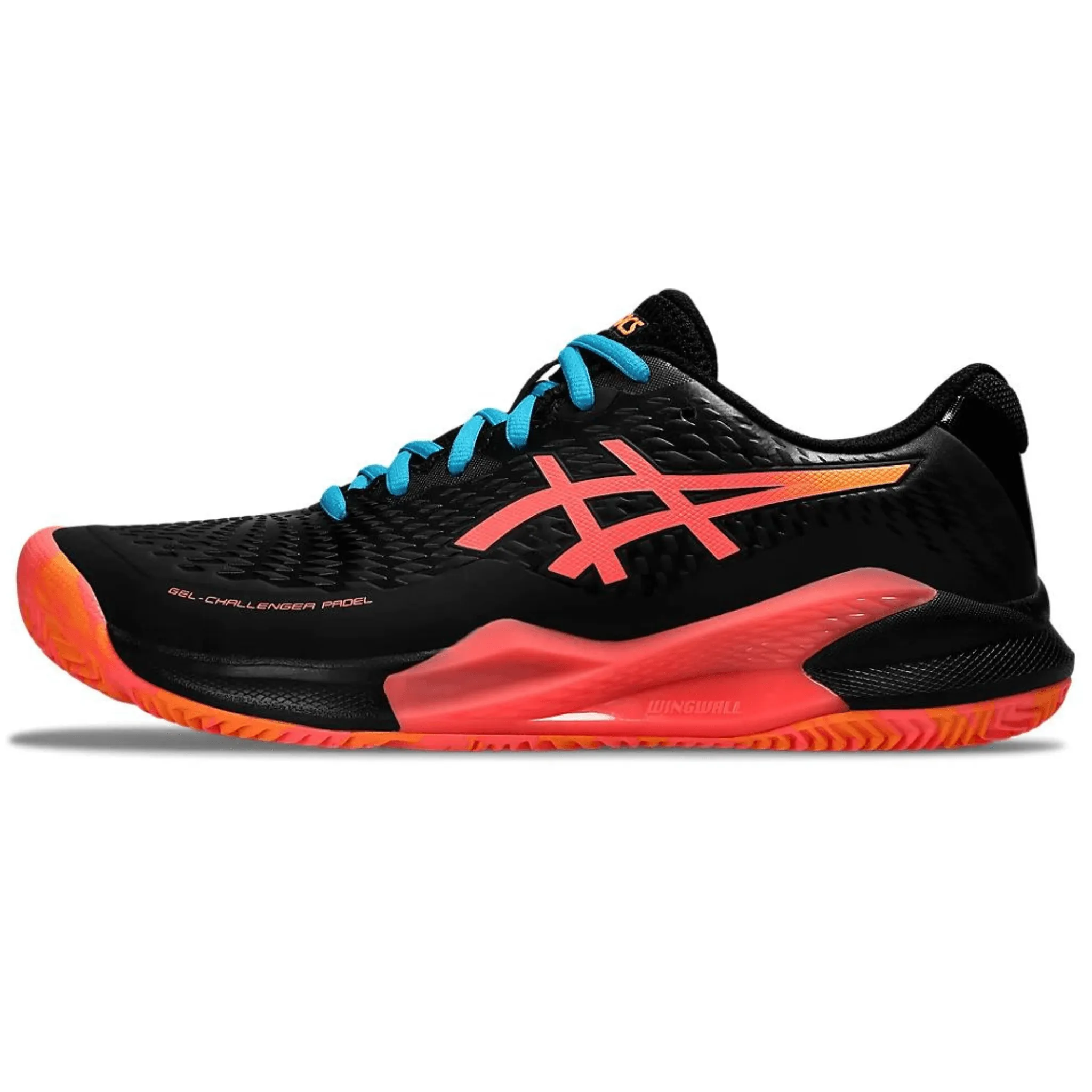 ASICS GEL-CHALLENGER 14 PADEL POUR HOMME Noir & Corail Flamboyant