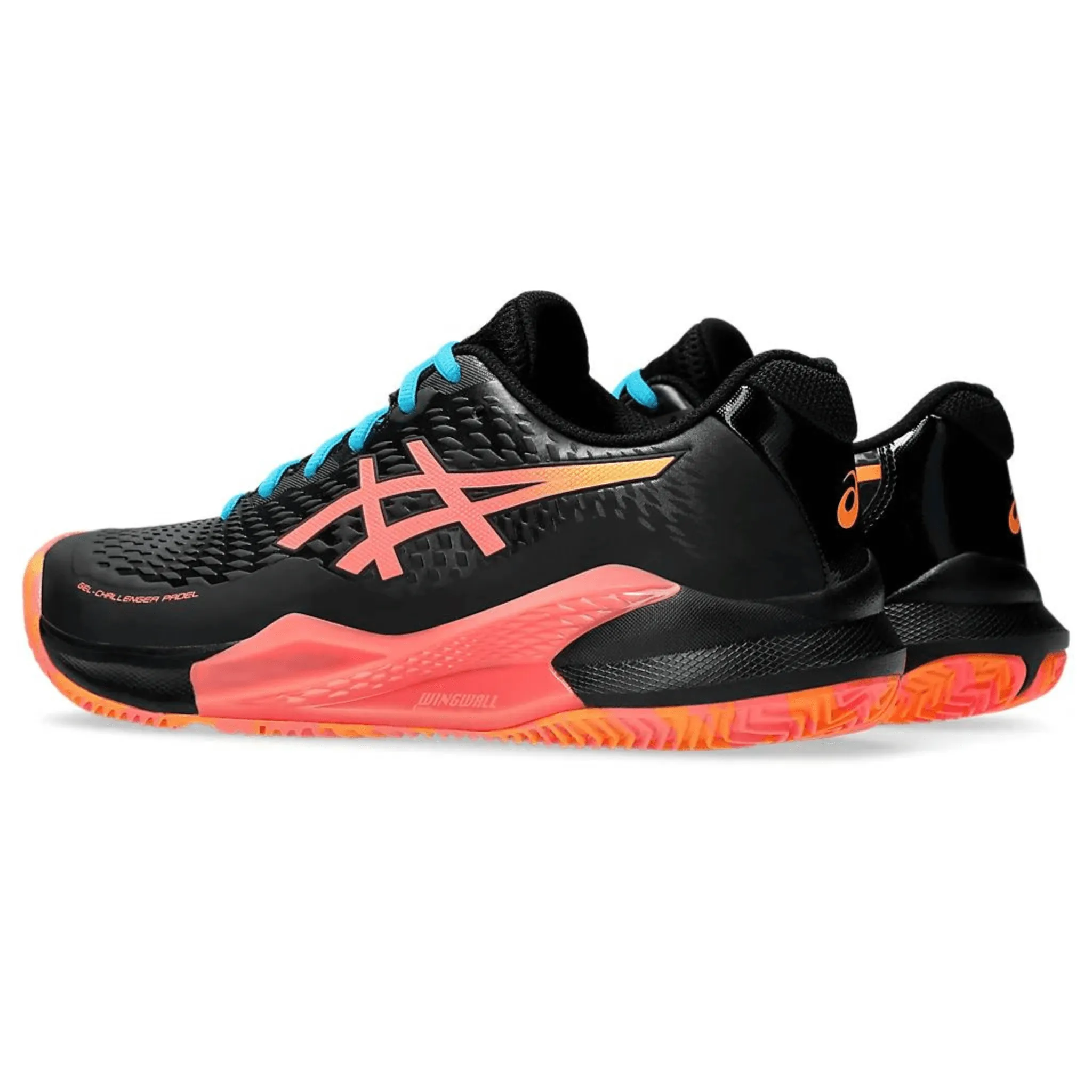 ASICS GEL-CHALLENGER 14 PADEL POUR HOMME Noir & Corail Flamboyant