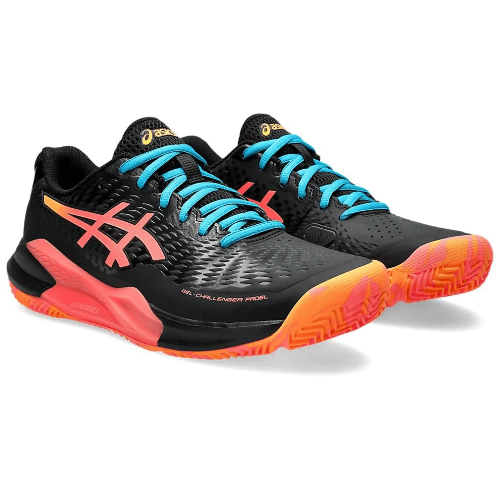ASICS GEL-CHALLENGER 14 PADEL POUR HOMME Noir & Corail Flamboyant