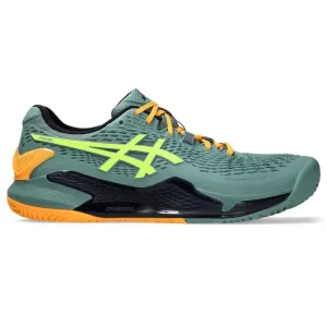 ASICS CHAUSSURES DE PADEL GEL-RESOLUTION 9 POUR HOMME CÉLADON/JAUNE DE SÉCURITÉ