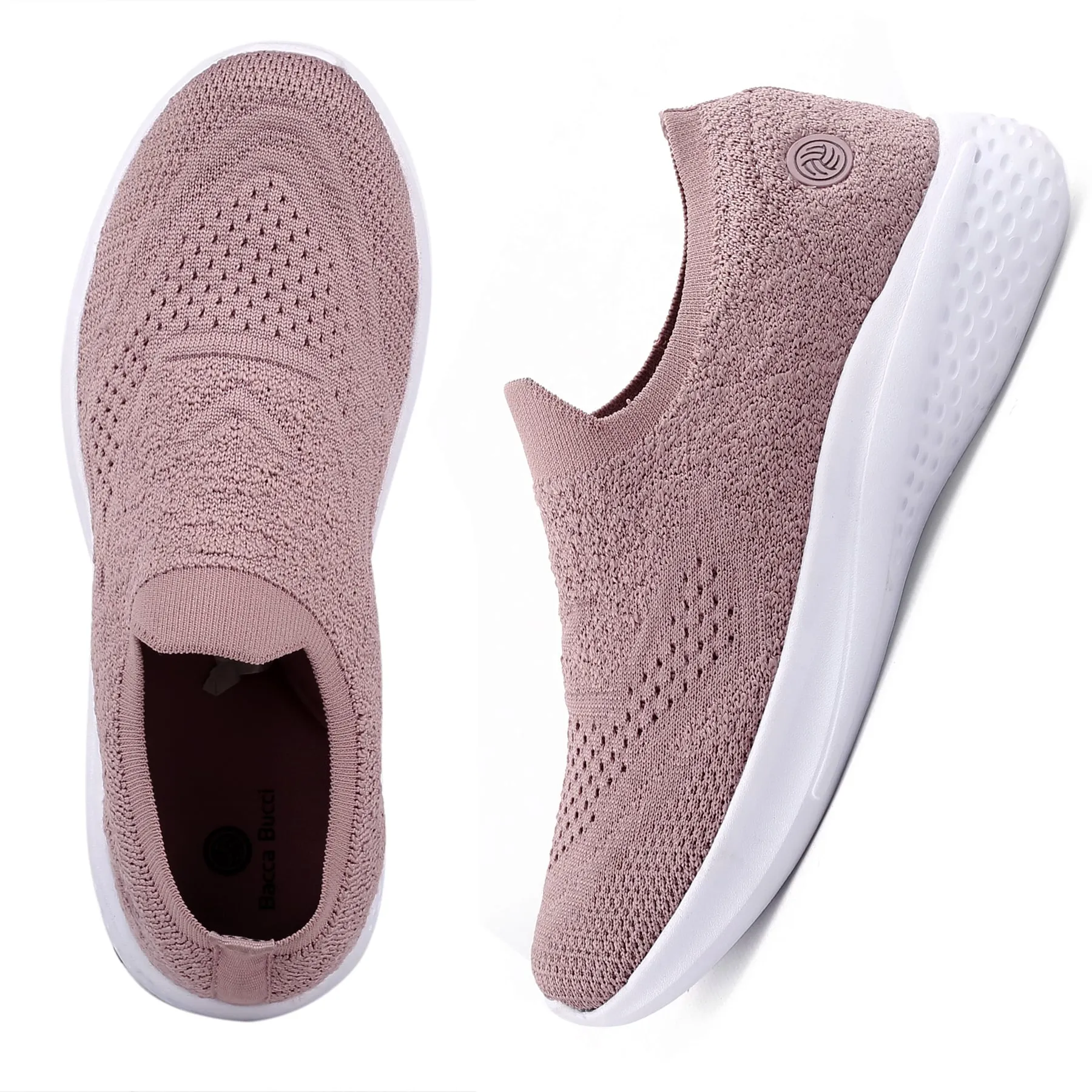 Bacca Bucci Chaussures de Sport Femme WALKER Slip-On Respirantes en Maille pour Marche