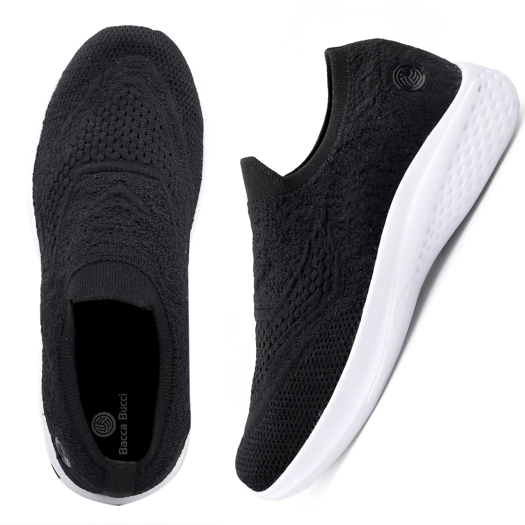 Bacca Bucci Chaussures de Sport Femme WALKER Slip-On Respirantes en Maille pour Marche