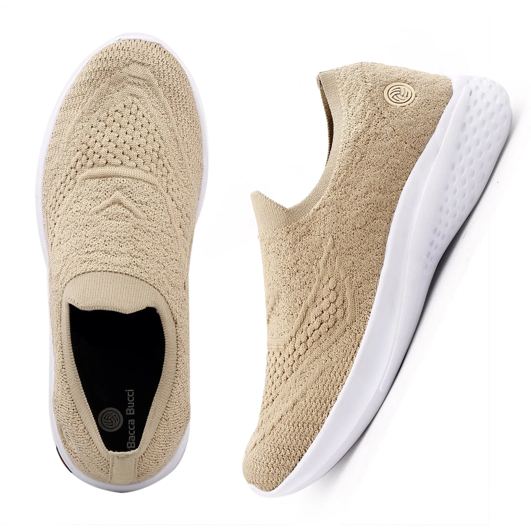 Bacca Bucci Chaussures de Sport Femme WALKER Slip-On Respirantes en Maille pour Marche