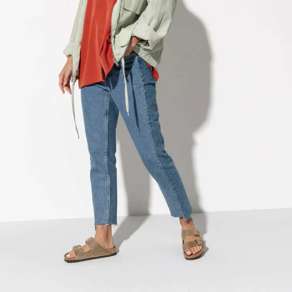 Birkenstock Arizona en cuir huilé avec semelle souple couleur tabac brun