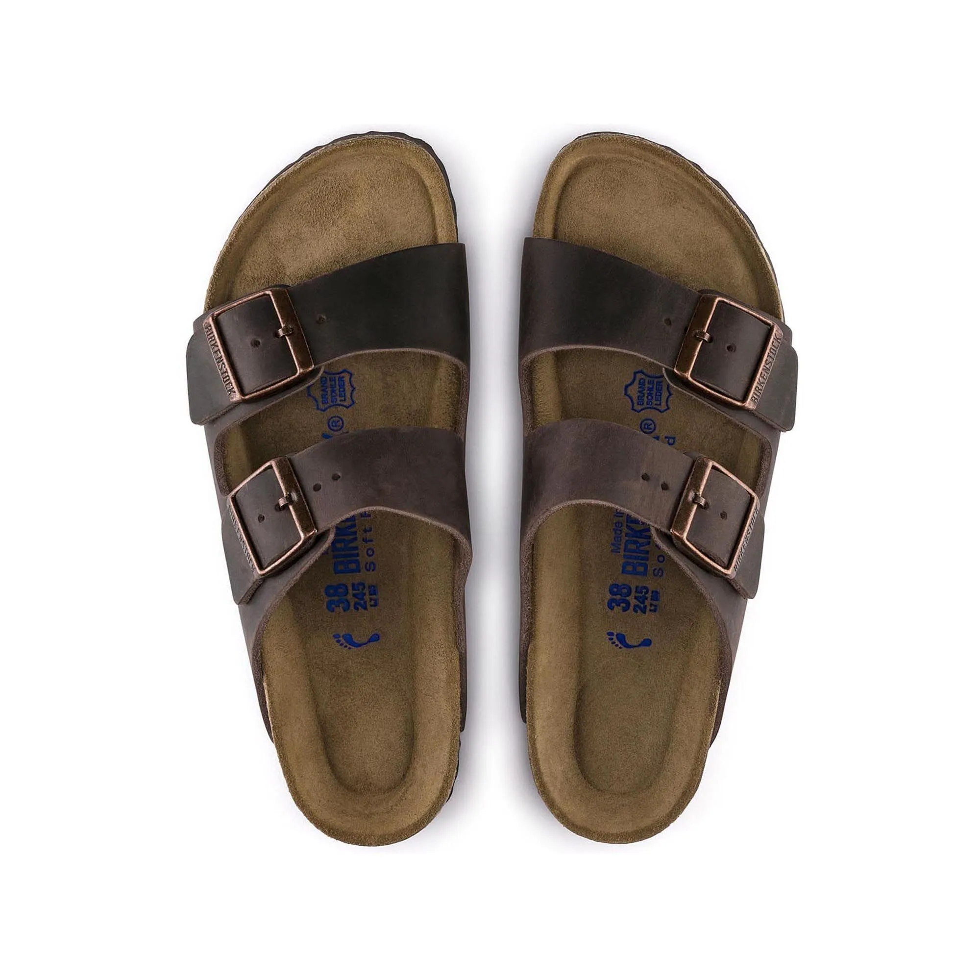 BIRKENSTOCK ARIZONA SEMELLE MOUILLÉE CUIR HUILE HABANA UNISEXE