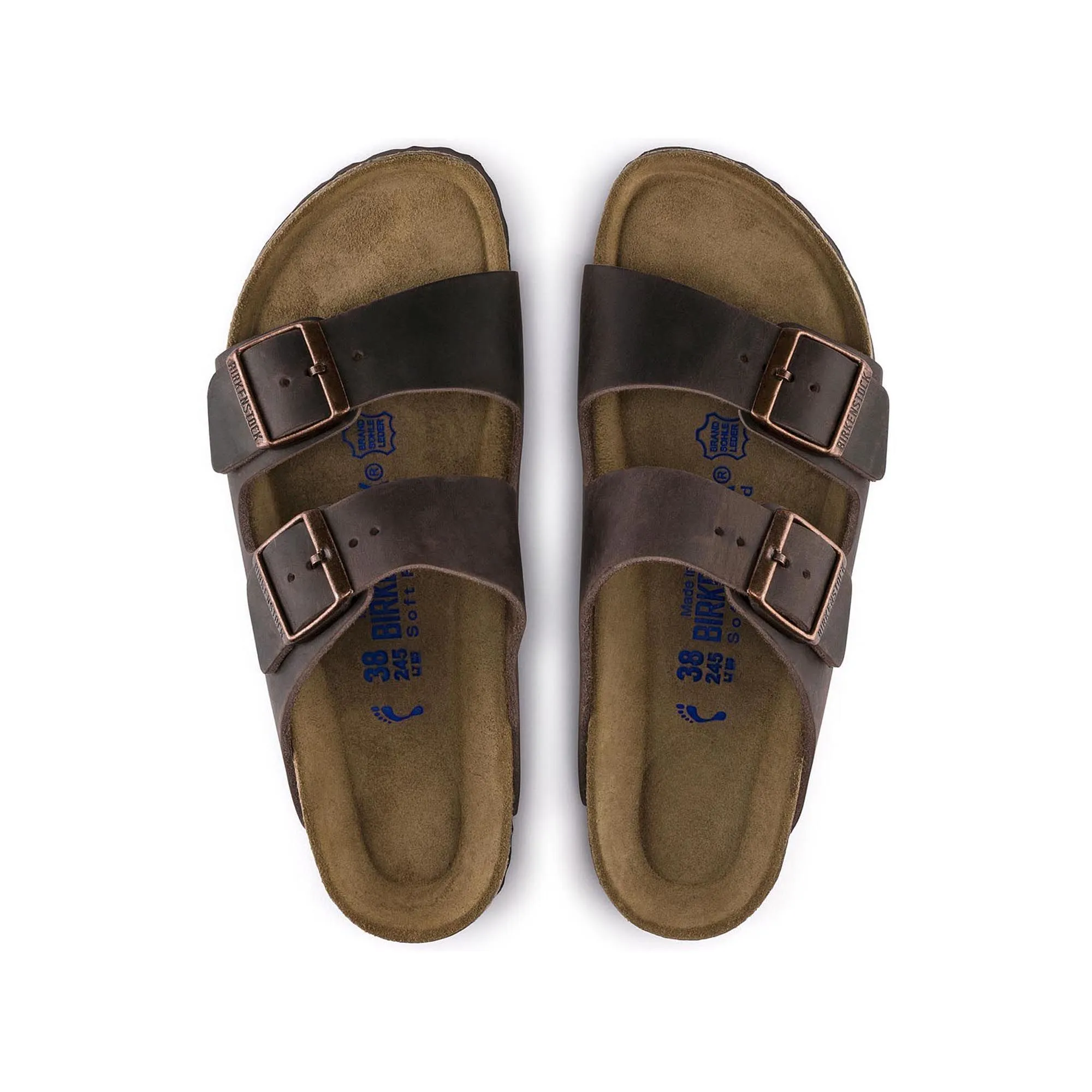 BIRKENSTOCK ARIZONA SEMELLE MOLLE CUIR HABANA HUILE UNISEXE