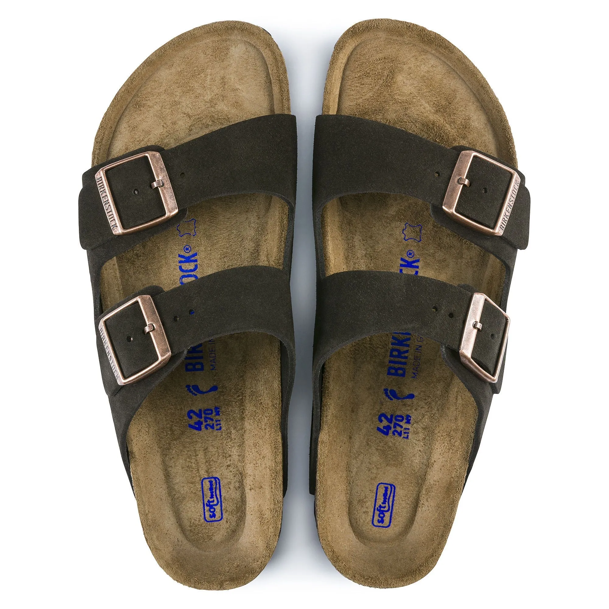 BIRKENSTOCK ARIZONA SEMELLE MOLLE CUIR SUÉDÉ MOCHA UNISEXE