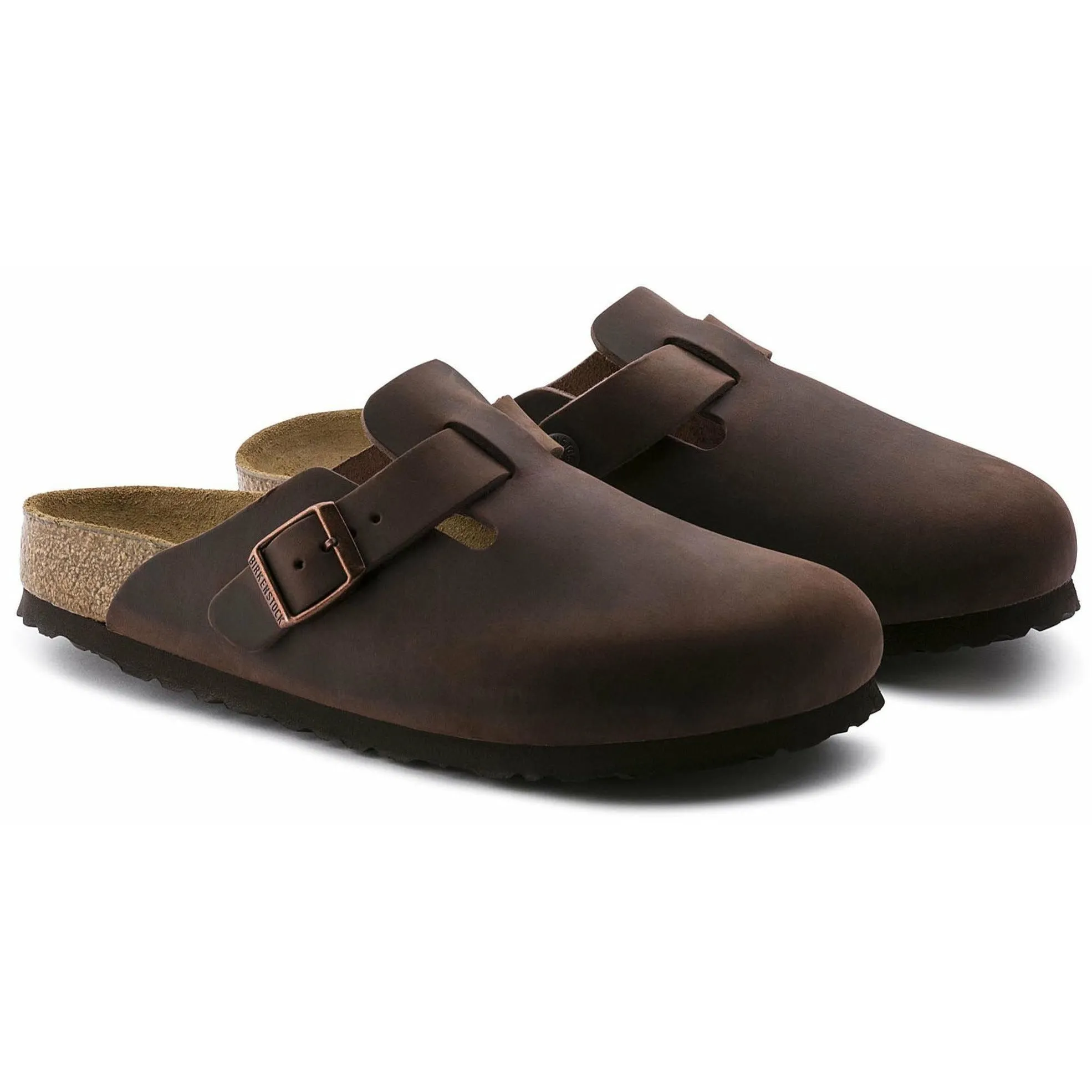 BIRKENSTOCK BOSTON SOFT FOOTBED CUIR HABANA HUILE UNISEXE