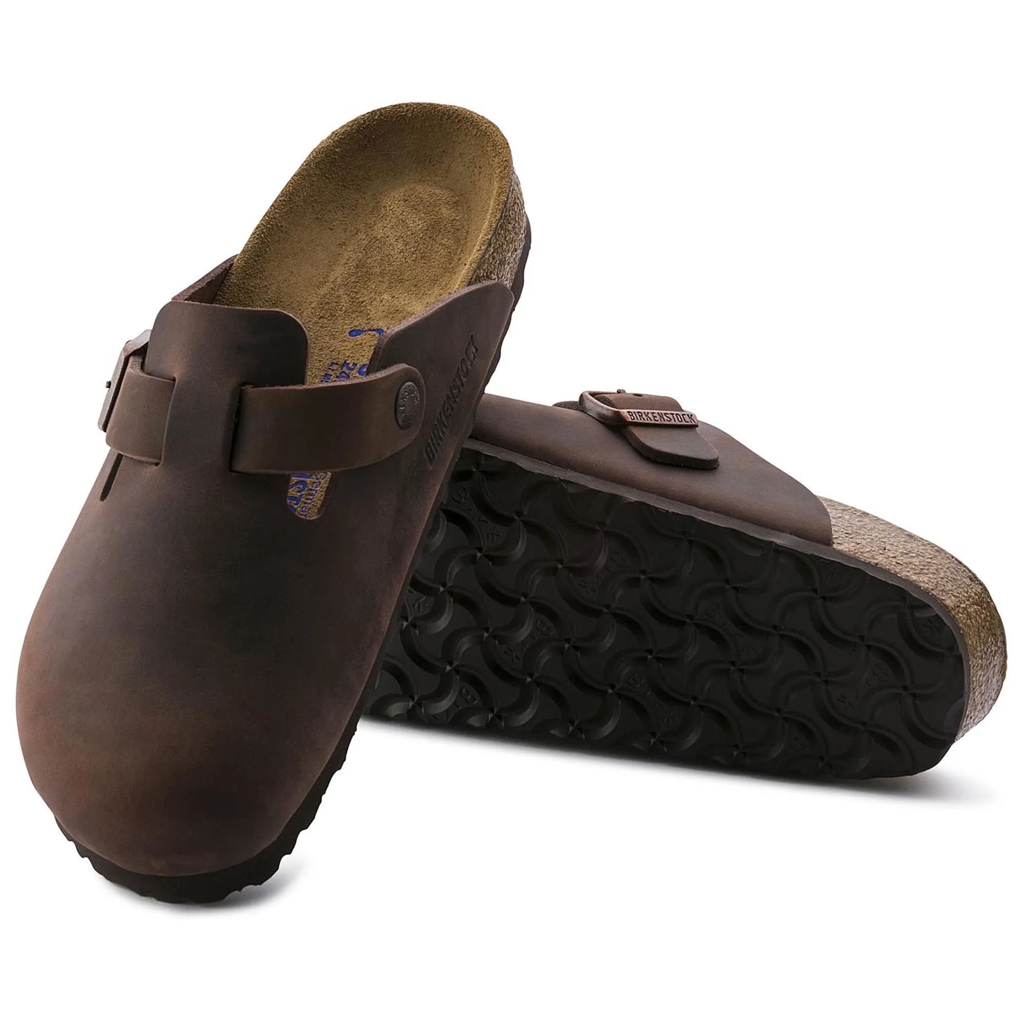 BIRKENSTOCK BOSTON SOFT FOOTBED CUIR HABANA HUILE UNISEXE