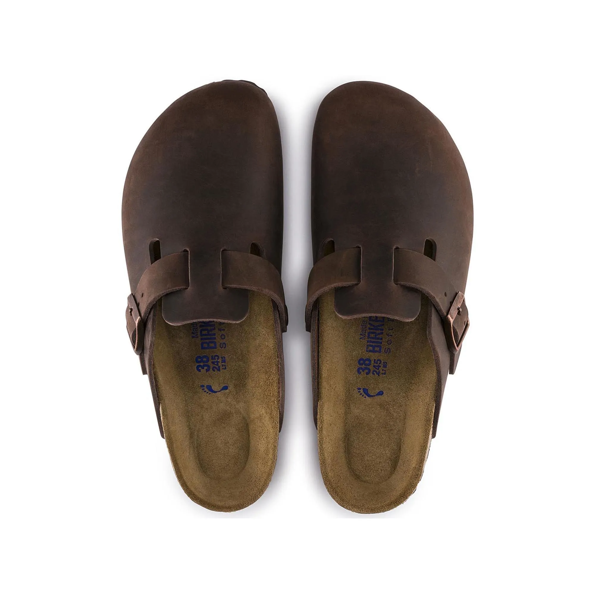 BIRKENSTOCK BOSTON SOFT FOOTBED CUIR HABANA HUILE UNISEXE
