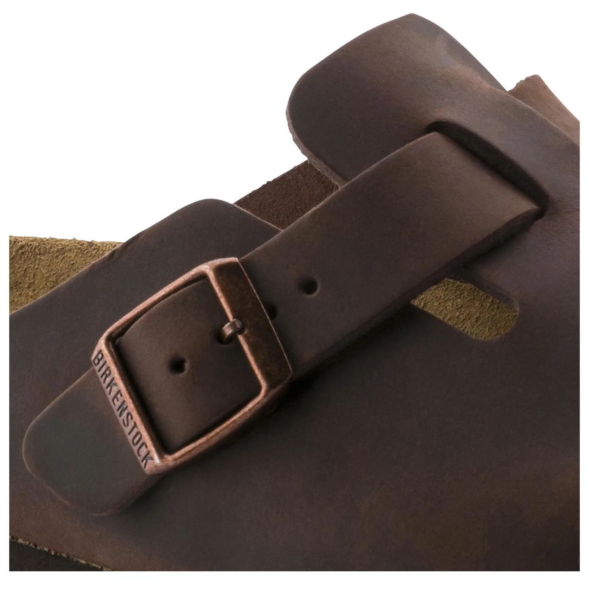BIRKENSTOCK BOSTON SOFT FOOTBED CUIR HABANA HUILE UNISEXE