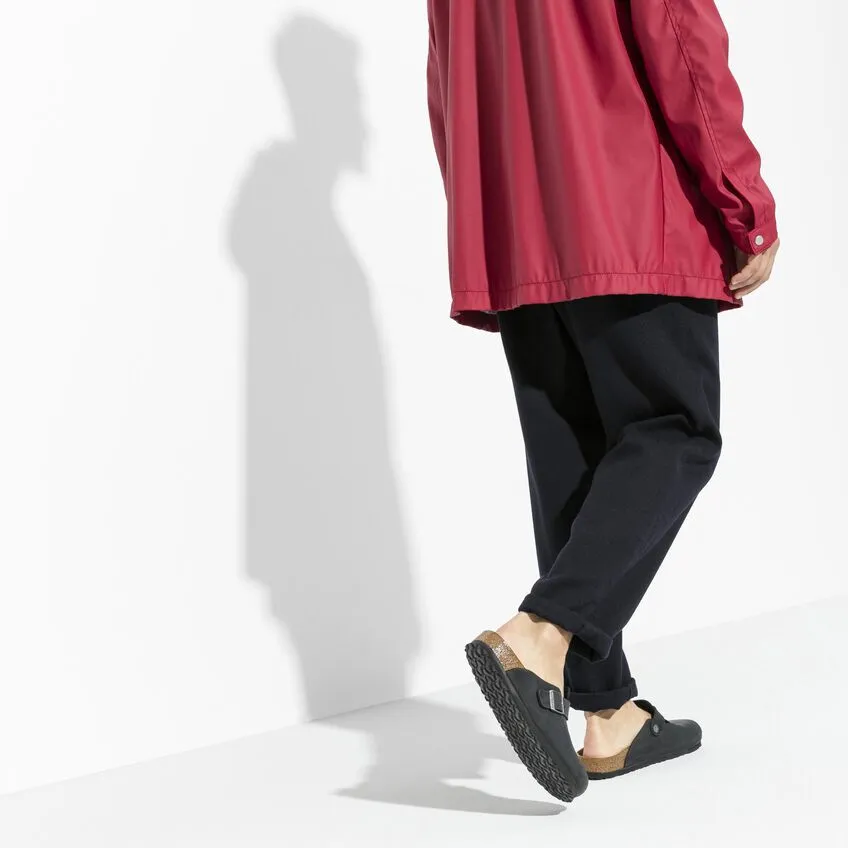 Birkenstock Boston Semelle souple - Cuir huilé - Noir