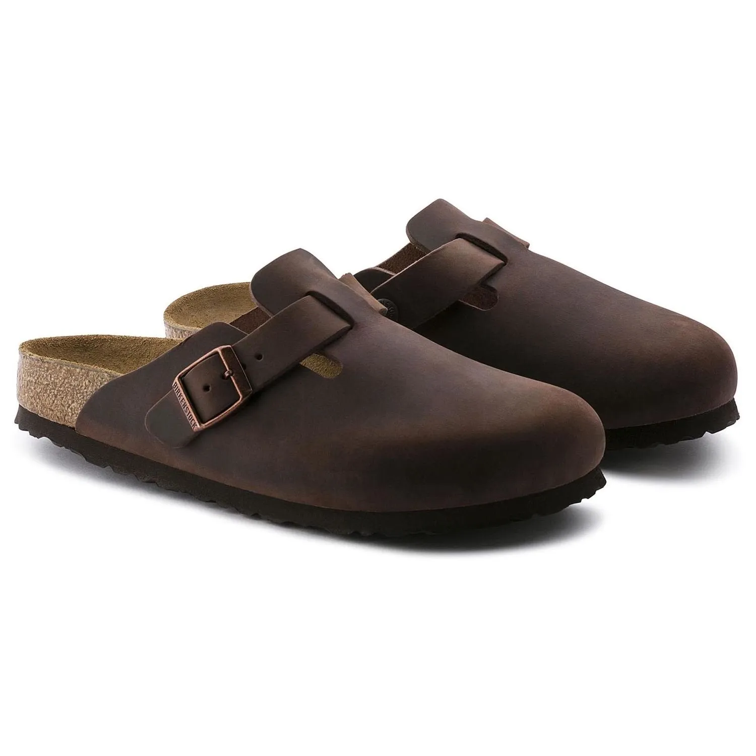 Birkenstock Boston Semelle souple - Cuir huilé - Habana