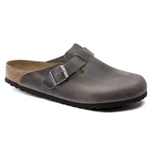 Birkenstock Boston Semelle souple - Cuir huilé - Fer