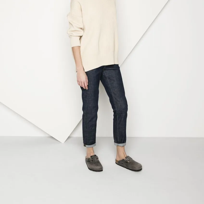 Birkenstock Boston Semelle souple - Cuir huilé - Fer