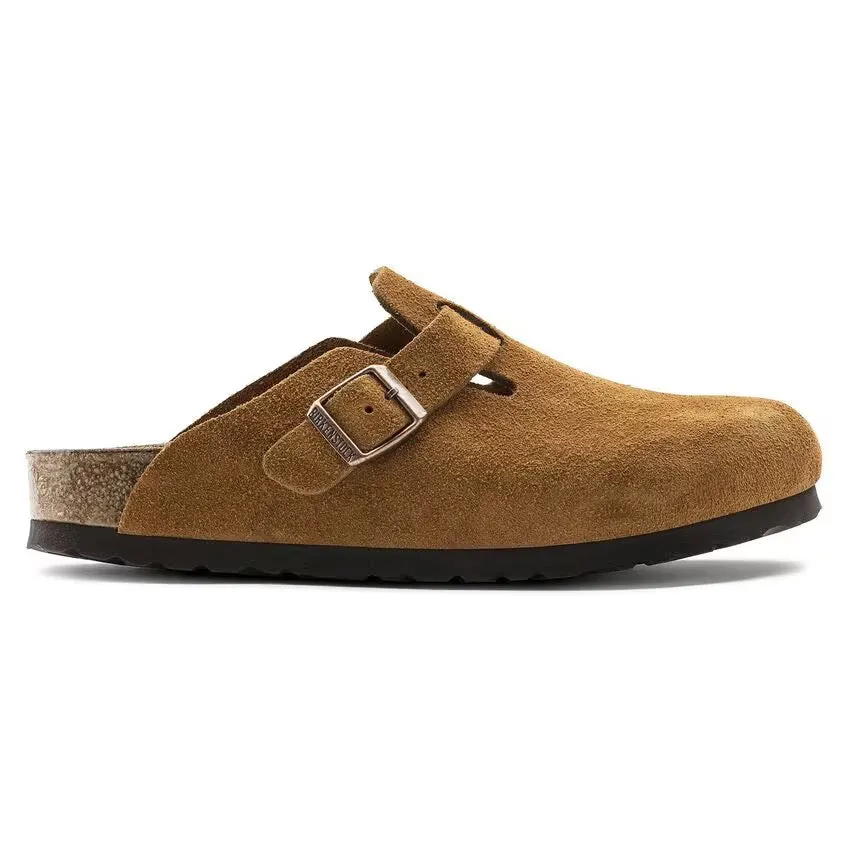 Birkenstock Boston Semelle intérieure souple - Cuir suédé - Vison