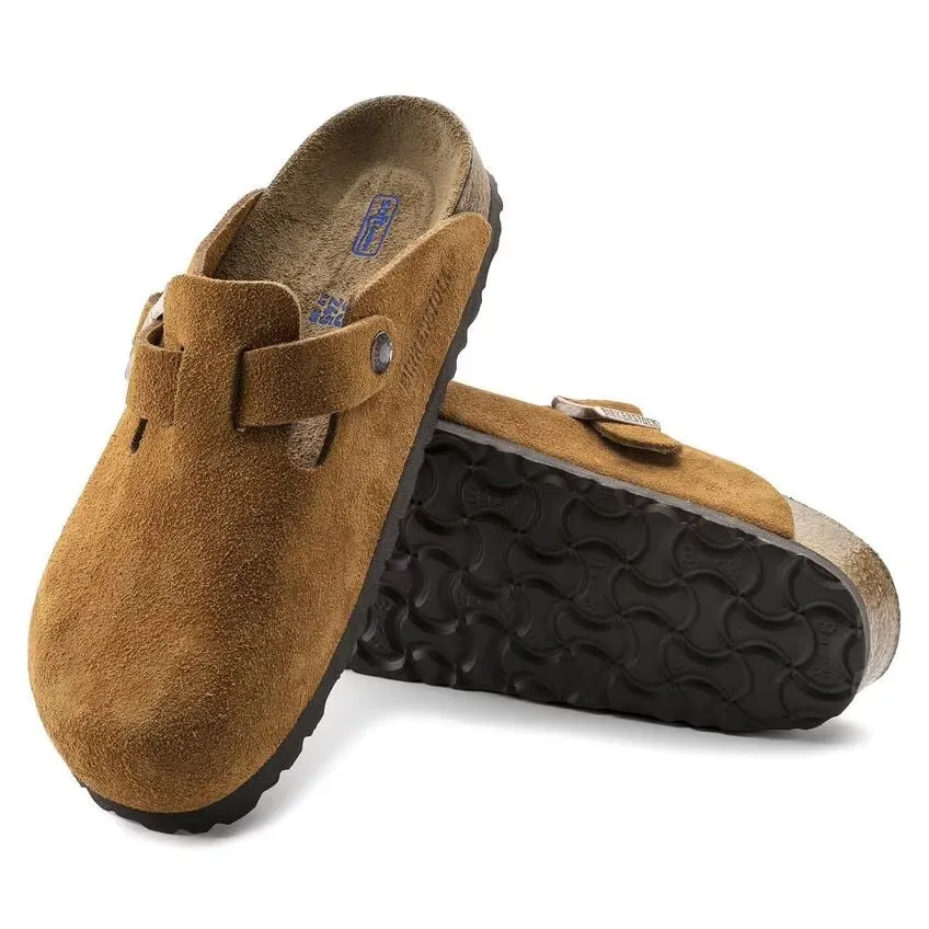 Birkenstock Boston Semelle intérieure souple - Cuir suédé - Vison