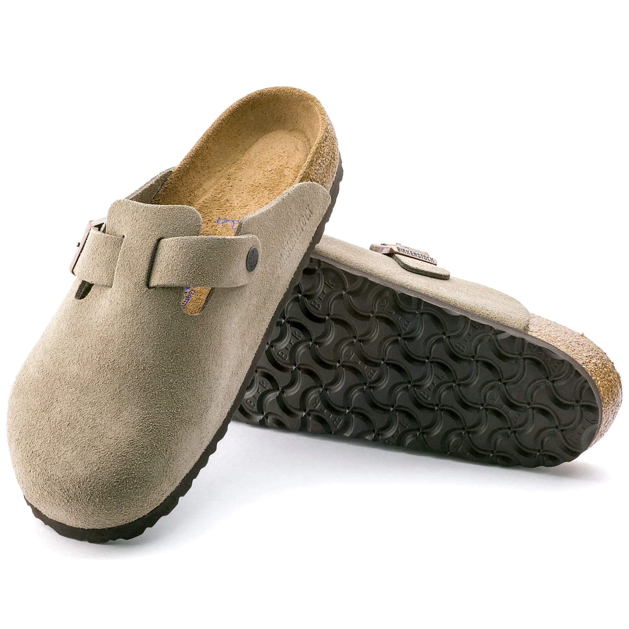 BIRKENSTOCK BOSTON DOUX SEMELLE EN CUIR SUÉDÉ UNISEXE