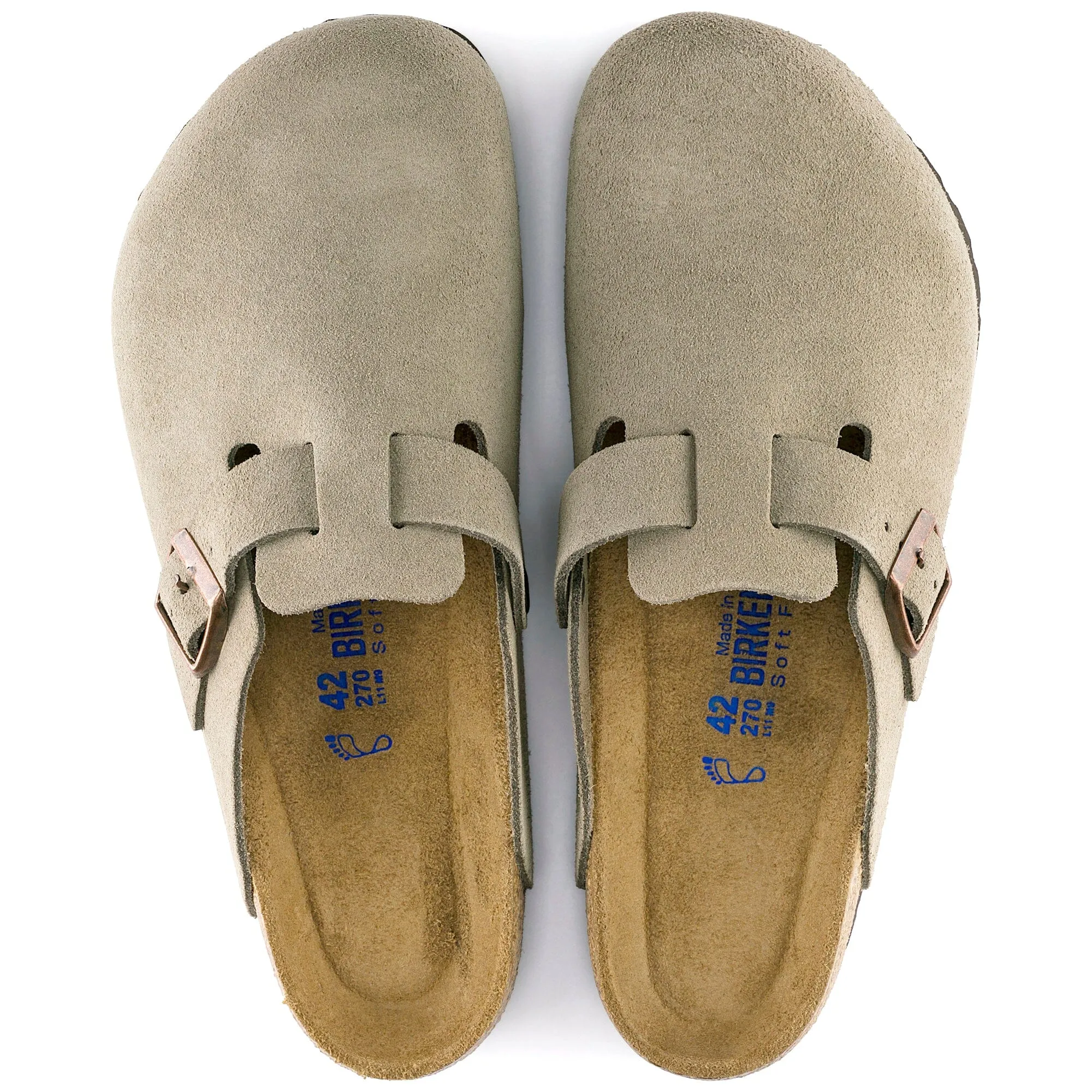 BIRKENSTOCK BOSTON DOUX SEMELLE EN CUIR SUÉDÉ UNISEXE