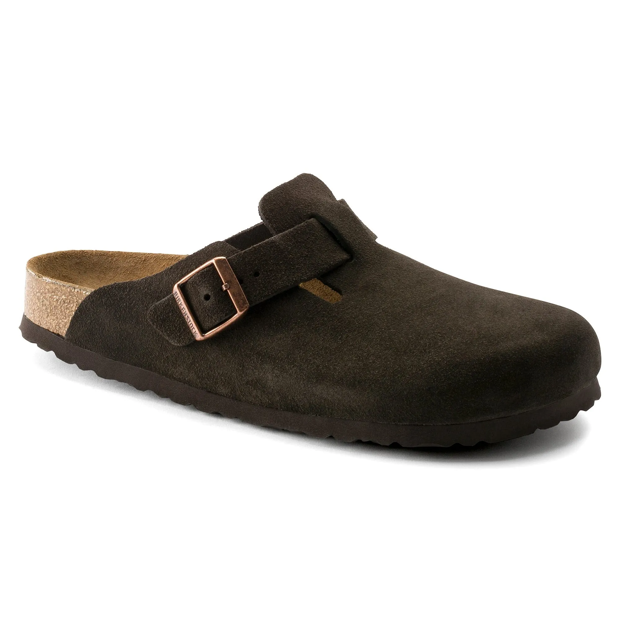 BIRKENSTOCK BOSTON DOUX SEMELLE EN CUIR SUÉDÉ UNISEXE